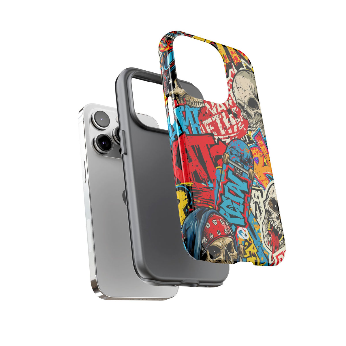 Skate Skull Riot · Tough Phone Case for iPhone · Red