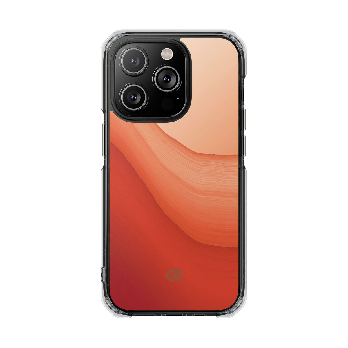 Terracotta Flow · Clear Impact Magnetic Phone Case for iPhone · Orange