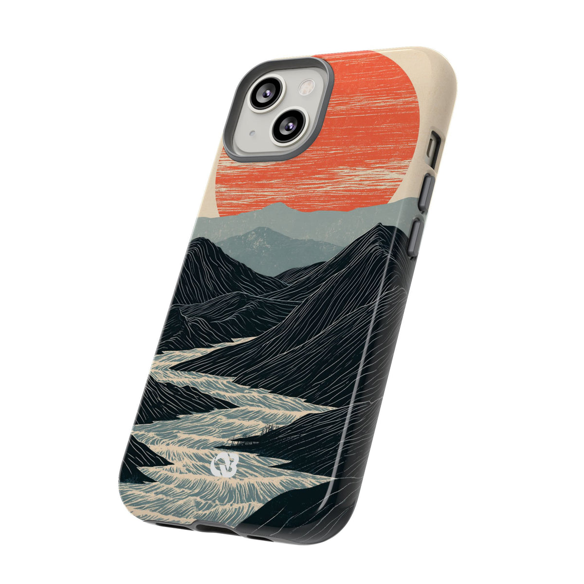 Crimson Ridge Horizon · Tough Phone Case for iPhone · Black