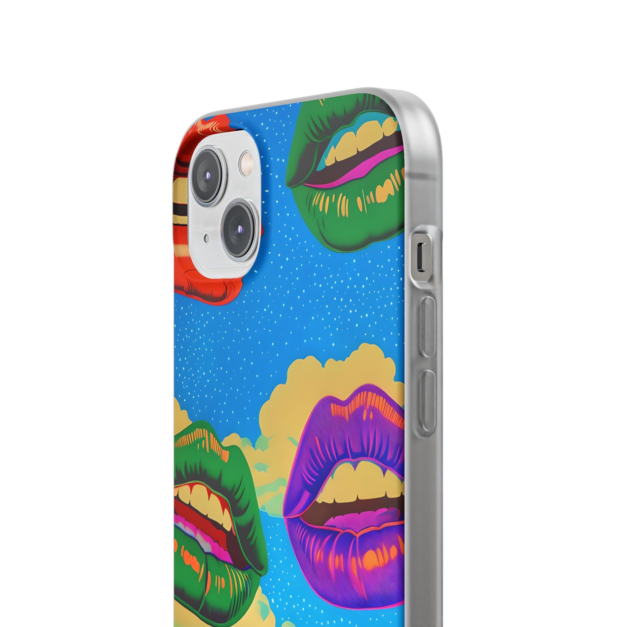 Bunte Lipscape iPhone 14 Plus Case - Soft
