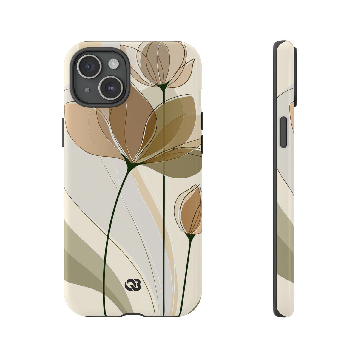 Translucent Petal Contour · Tough Phone Case for iPhone · Beige
