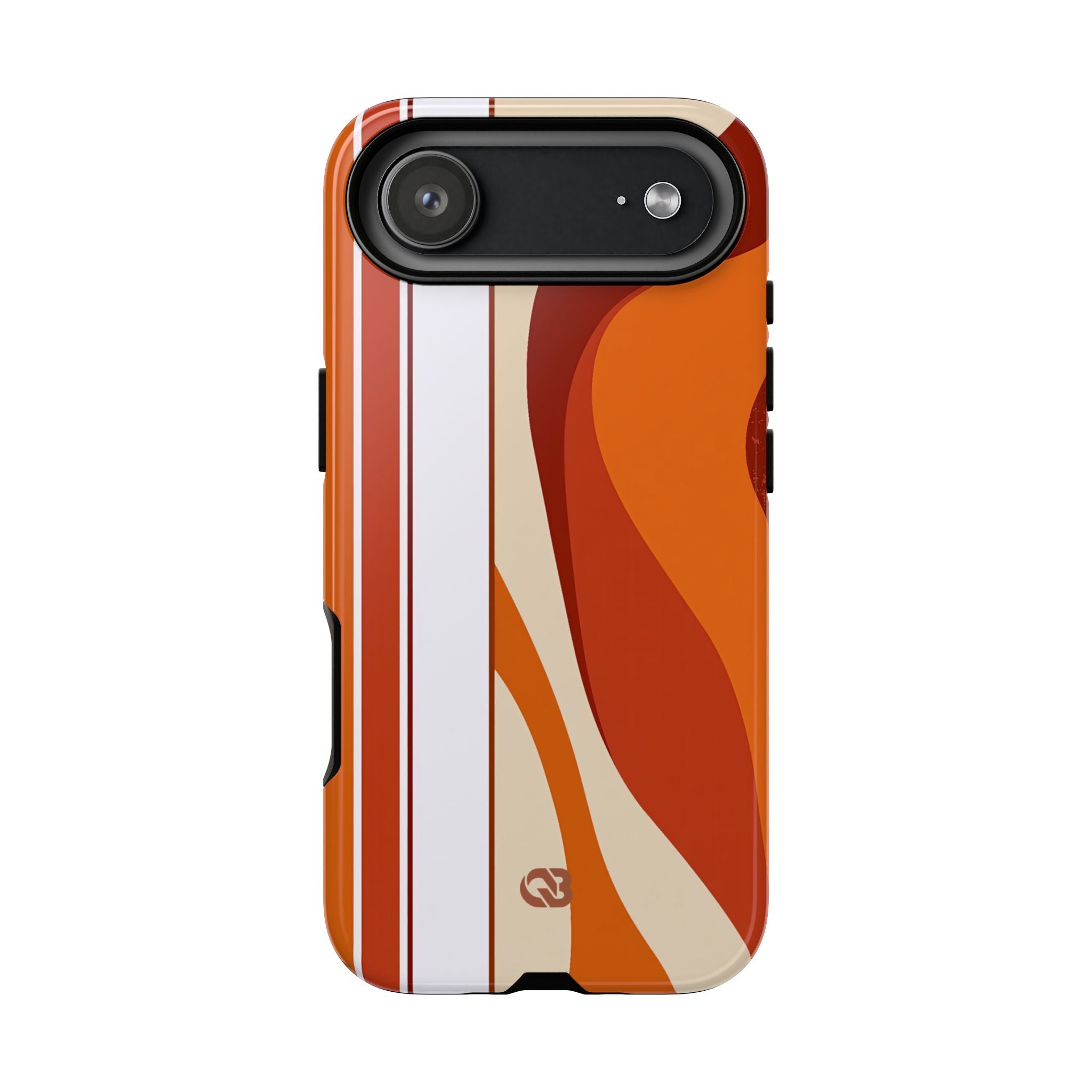 Orange Tough Phone Case for iPhone - Terracotta Metro Line