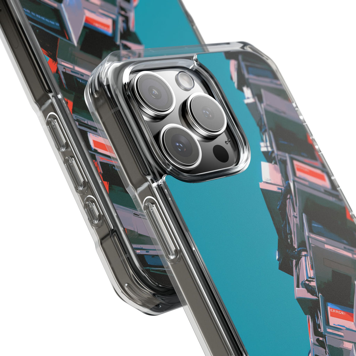 System Error Spire · Clear Impact Magnetic Phone Case for iPhone · Teal