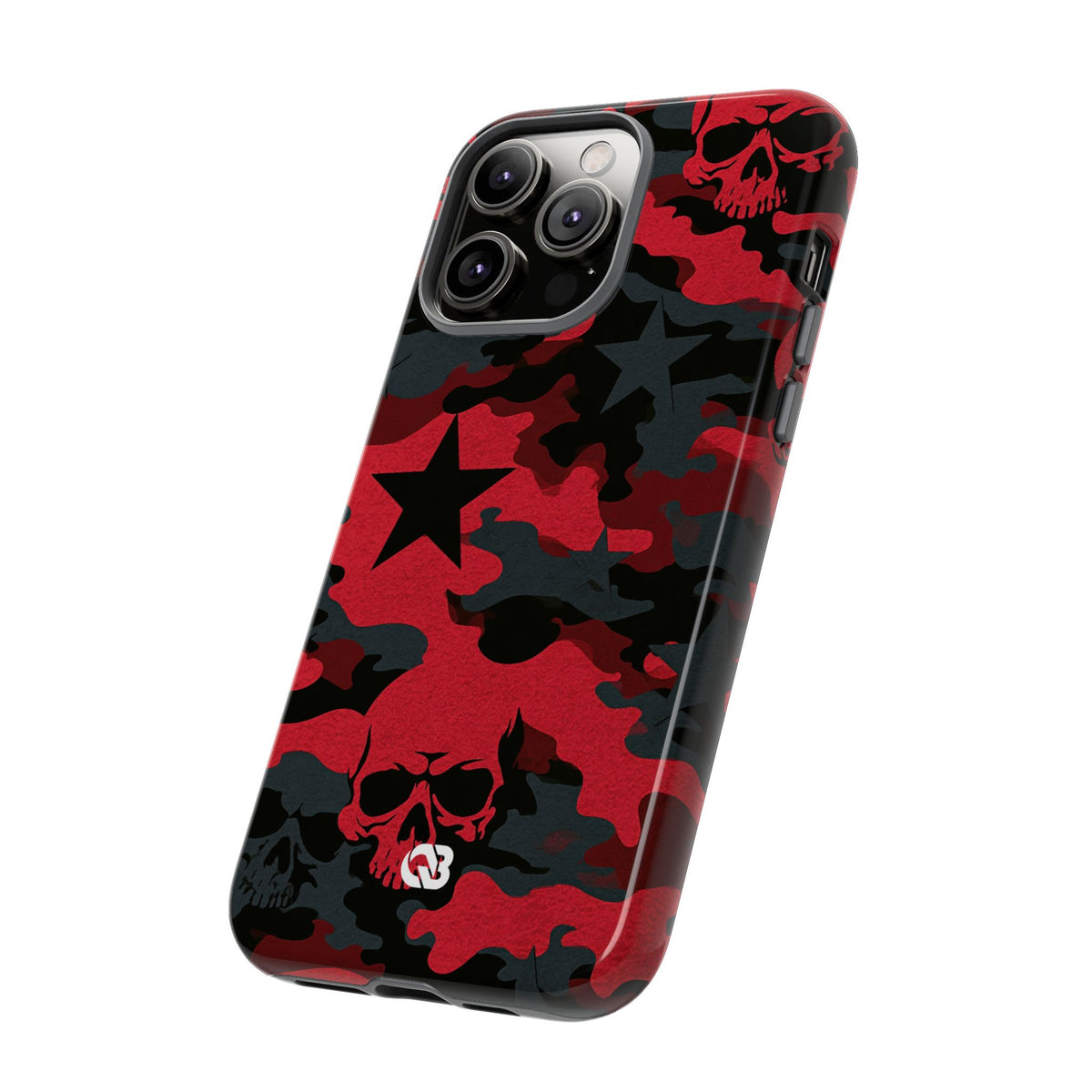 Crimson Skull Camo · Tough Phone Case for iPhone · Red