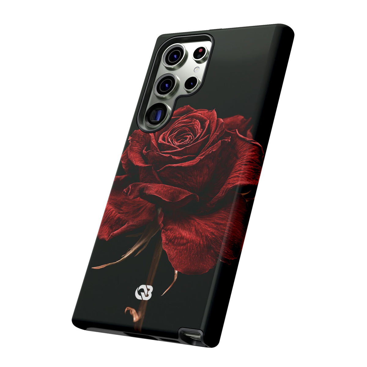 Crimson Noir Rose · Tough Phone Case for Samsung · Black