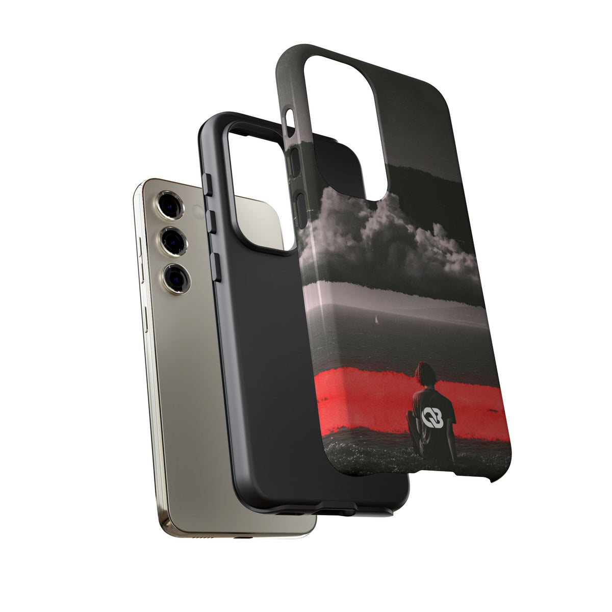 Crimson Horizon · Tough Phone Case for Samsung · Black