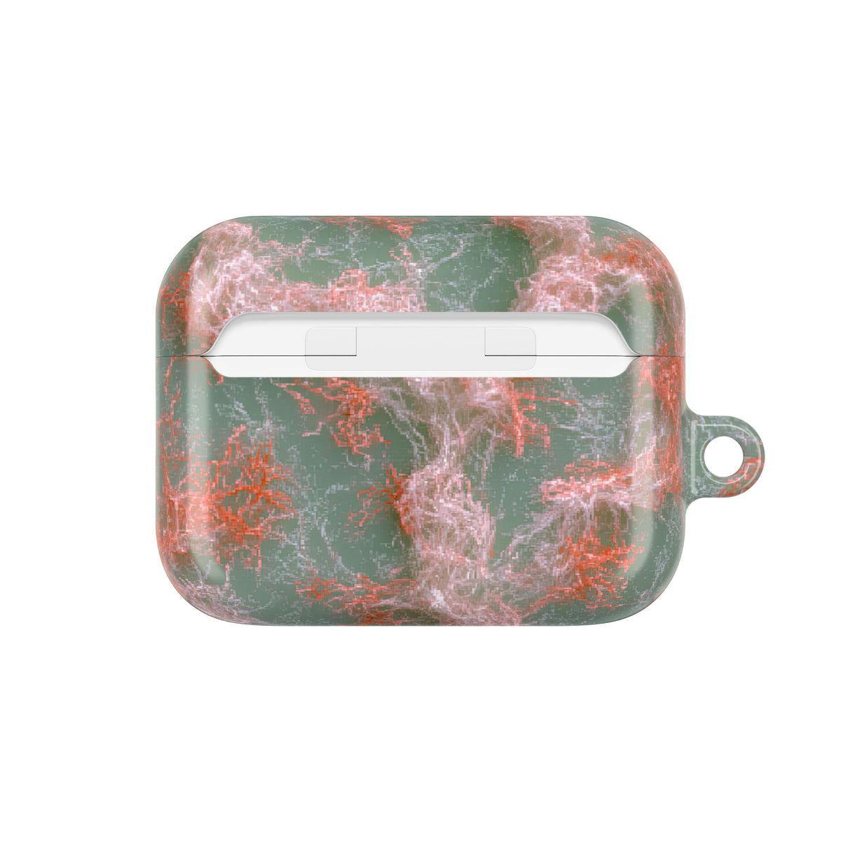 Coral Pixel Matrix · Hard Case for AirPods & AirPods Pro · Green