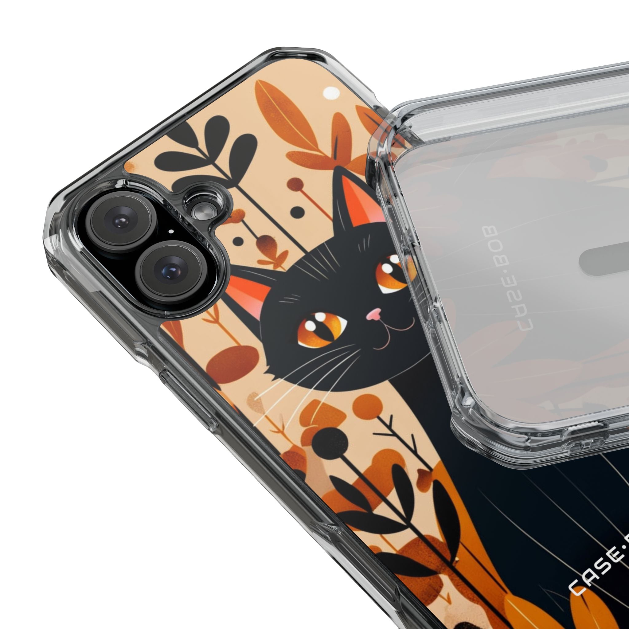 Black Cat Glow iPhone 16 Plus Case - Impact