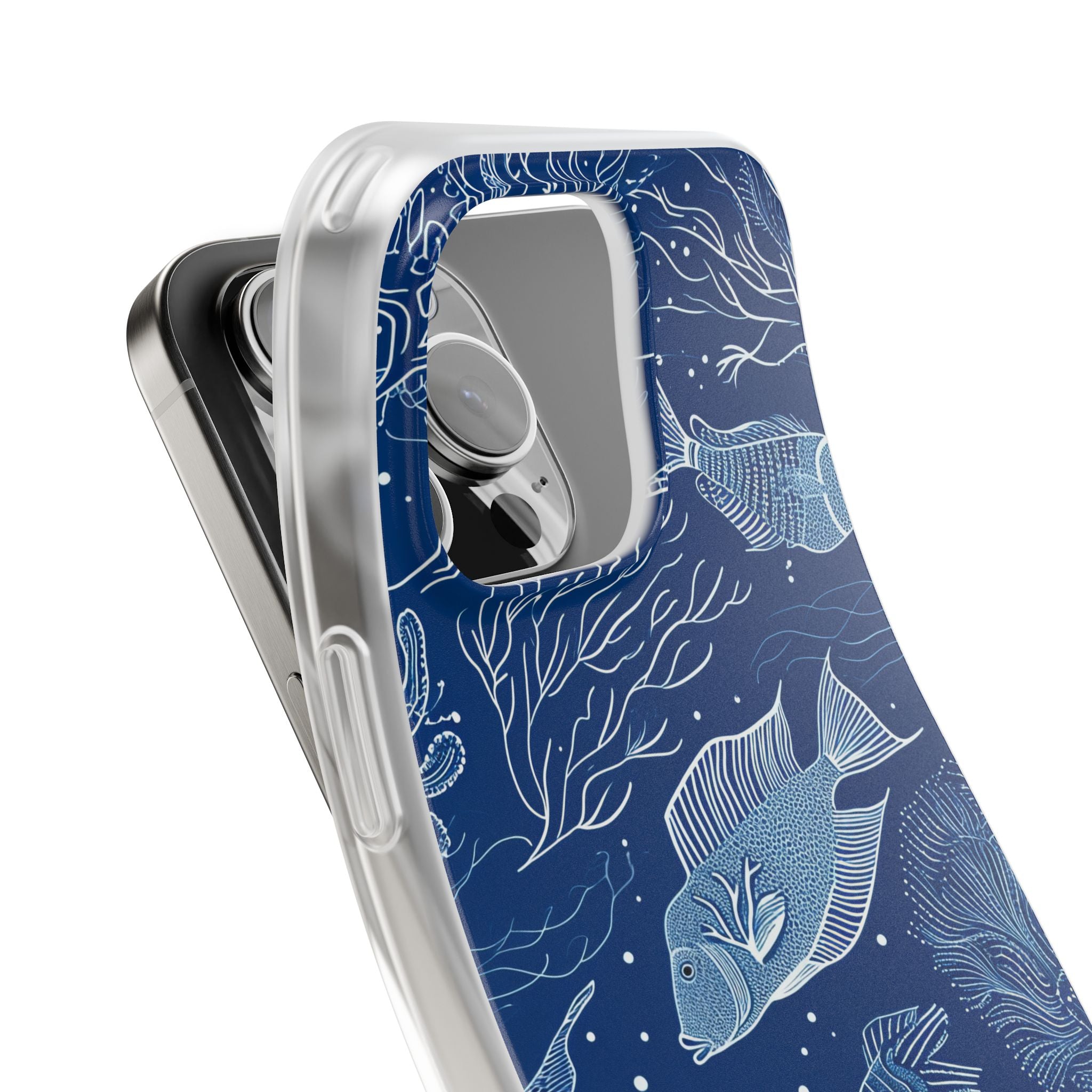 Navy Scale Reef iPhone 16 Pro Max Case - Soft