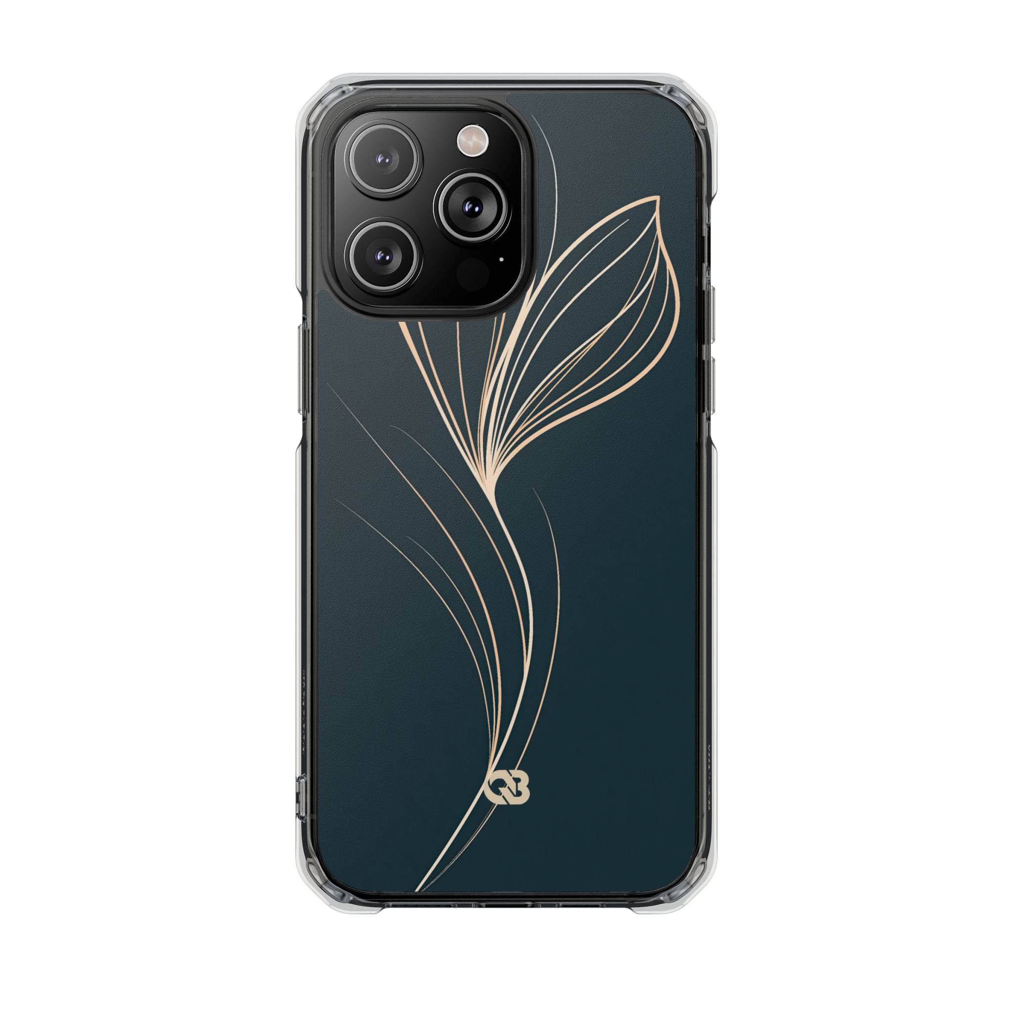 Teal Impact MagSafe Phone Case for iPhone - Sandstone Silk Flora