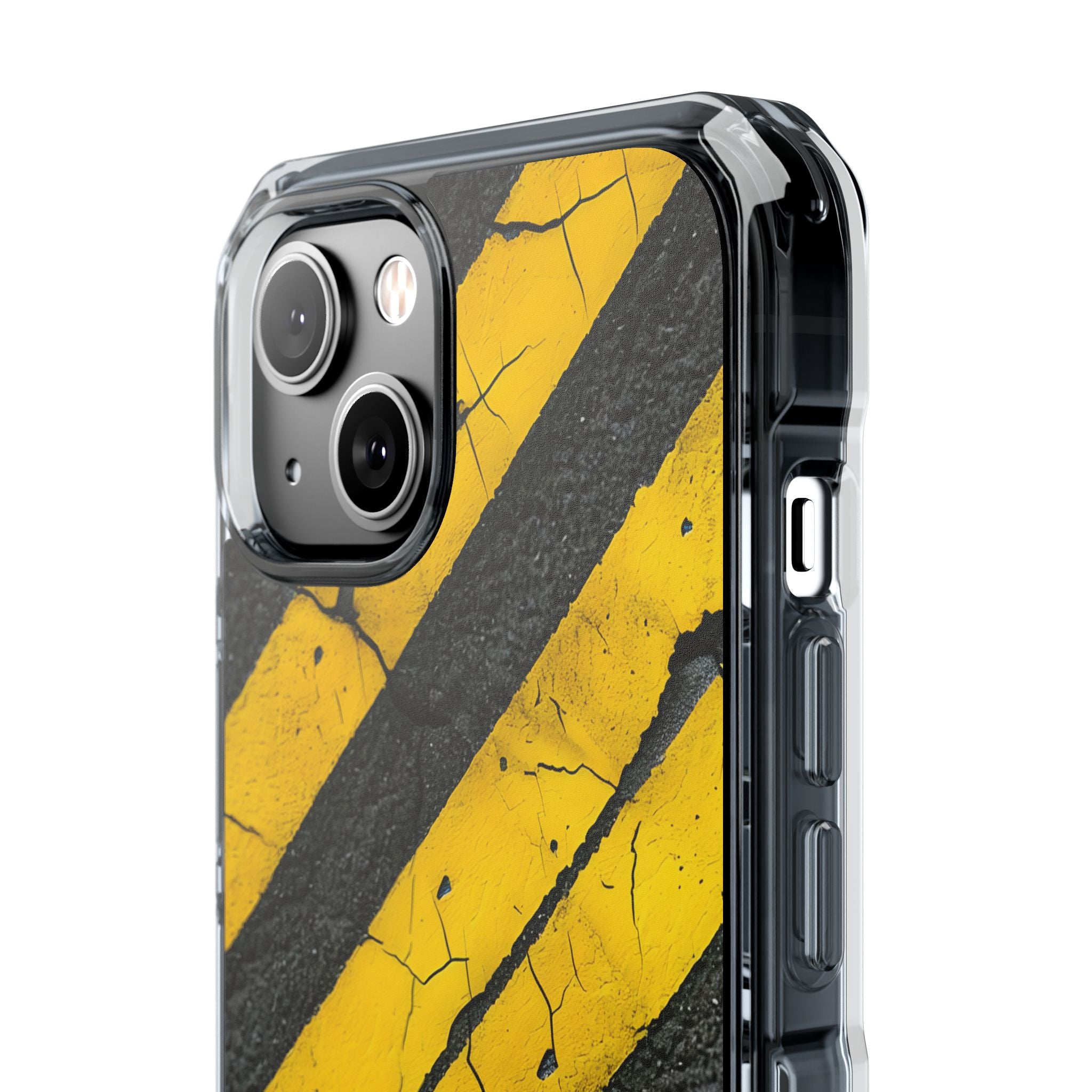 Cracked Hazard Stripes · Impact Custodia per iPhone · Magsafe