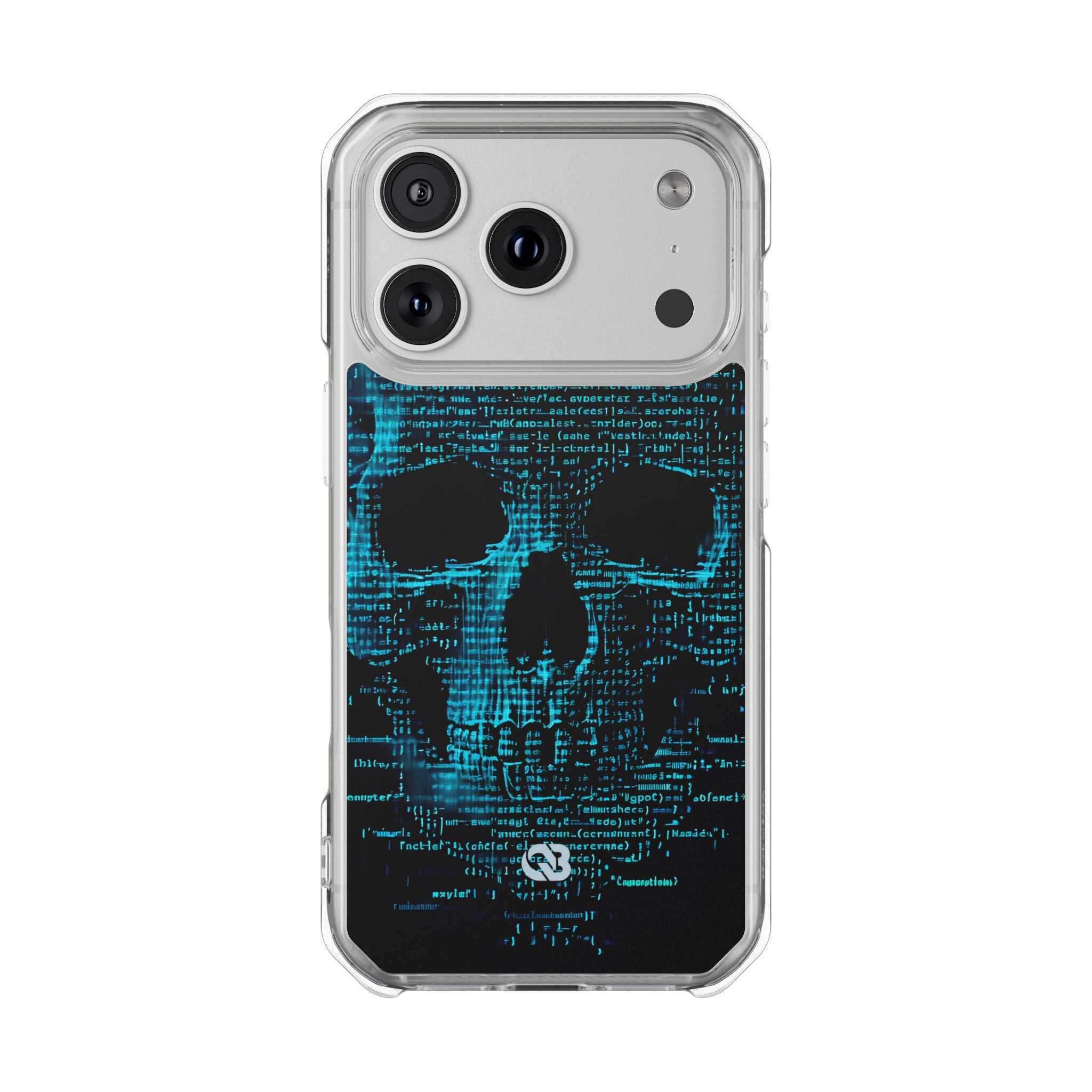 Cyan Glitch Skull · Impact Custodia per iPhone · Magsafe