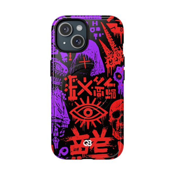 Underground Cyber Glyphs · Tough 2.0 Magnetic Phone Case for iPhone · Black