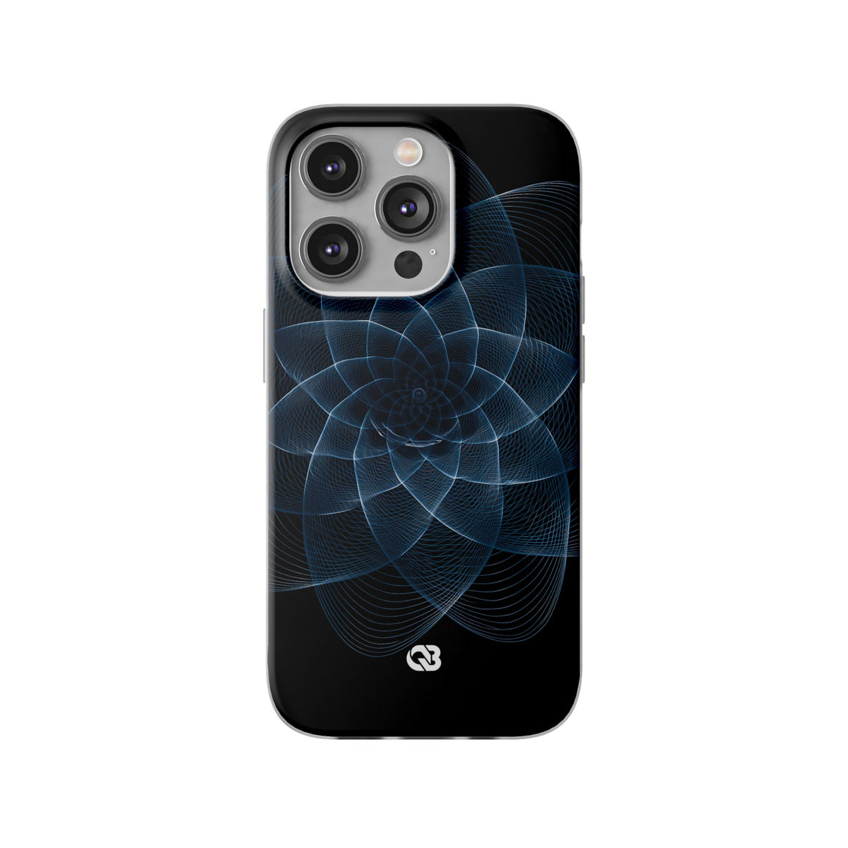 Blue Lite Phone Case for iPhone - Cobalt Geometric Bloom