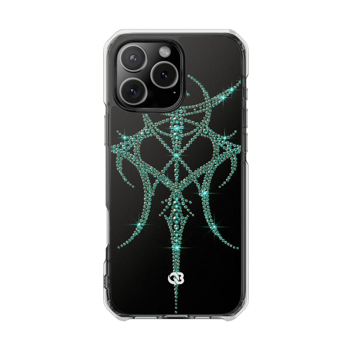 Teal Cyber Sigil · Clear Impact Magnetic Phone Case for iPhone · Teal