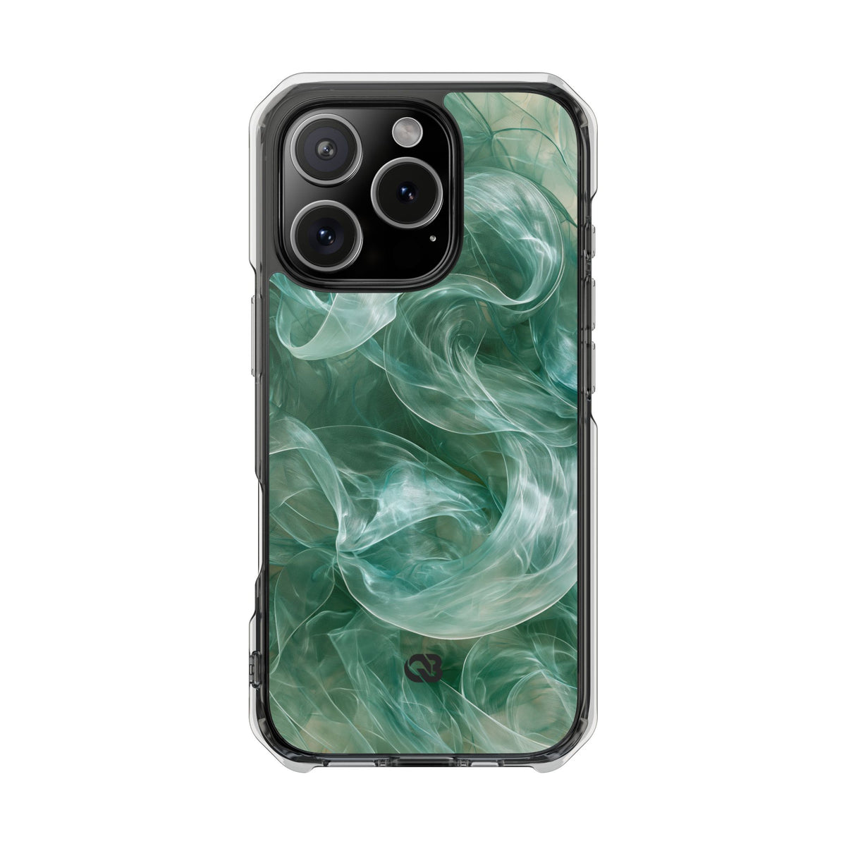 Translucent Aqua Flow · Clear Impact Magnetic Phone Case for iPhone · Teal