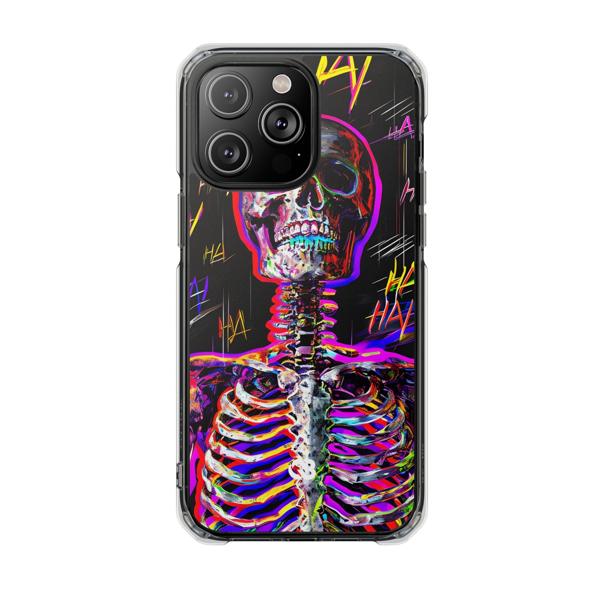 Neon Glitch Skeleton · Impact Handyhülle für iPhone · Magsafe