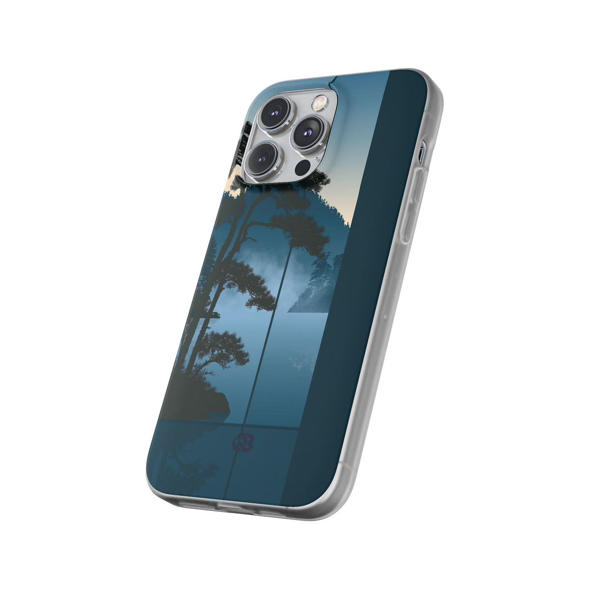 Blue Lite Phone Case for iPhone - Kyoto Mist Pine