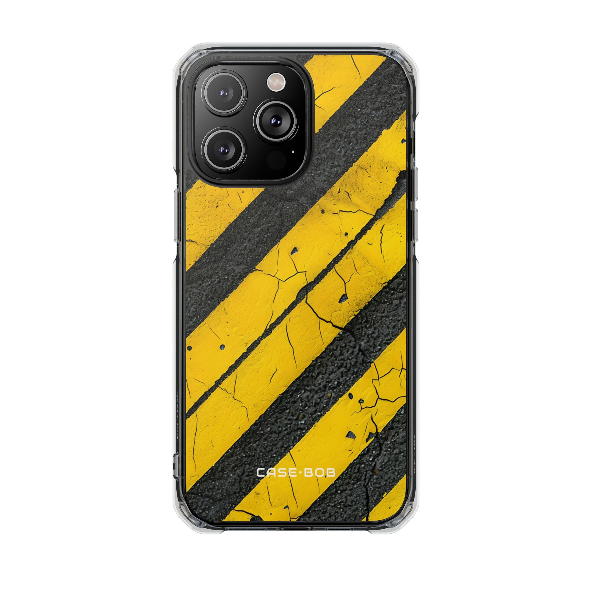 Yellow Stripe Distress iPhone 14 Pro Max Case - Impact
