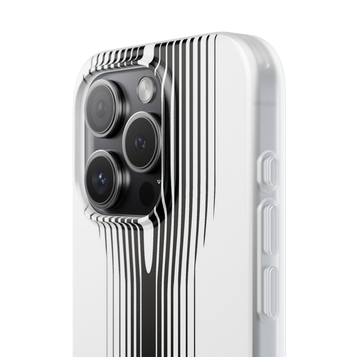 White Lite Phone Case for iPhone - Kinetic Mono Distortion
