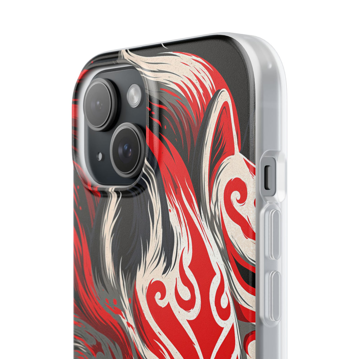 Crimson Kitsune Spirit · Lite Phone Case for iPhone · Red