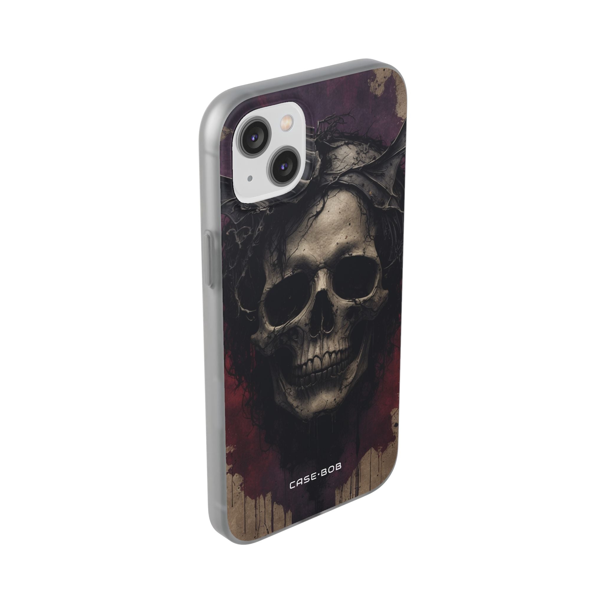 Gothic Skull Crown iPhone 14 Plus Case - Soft