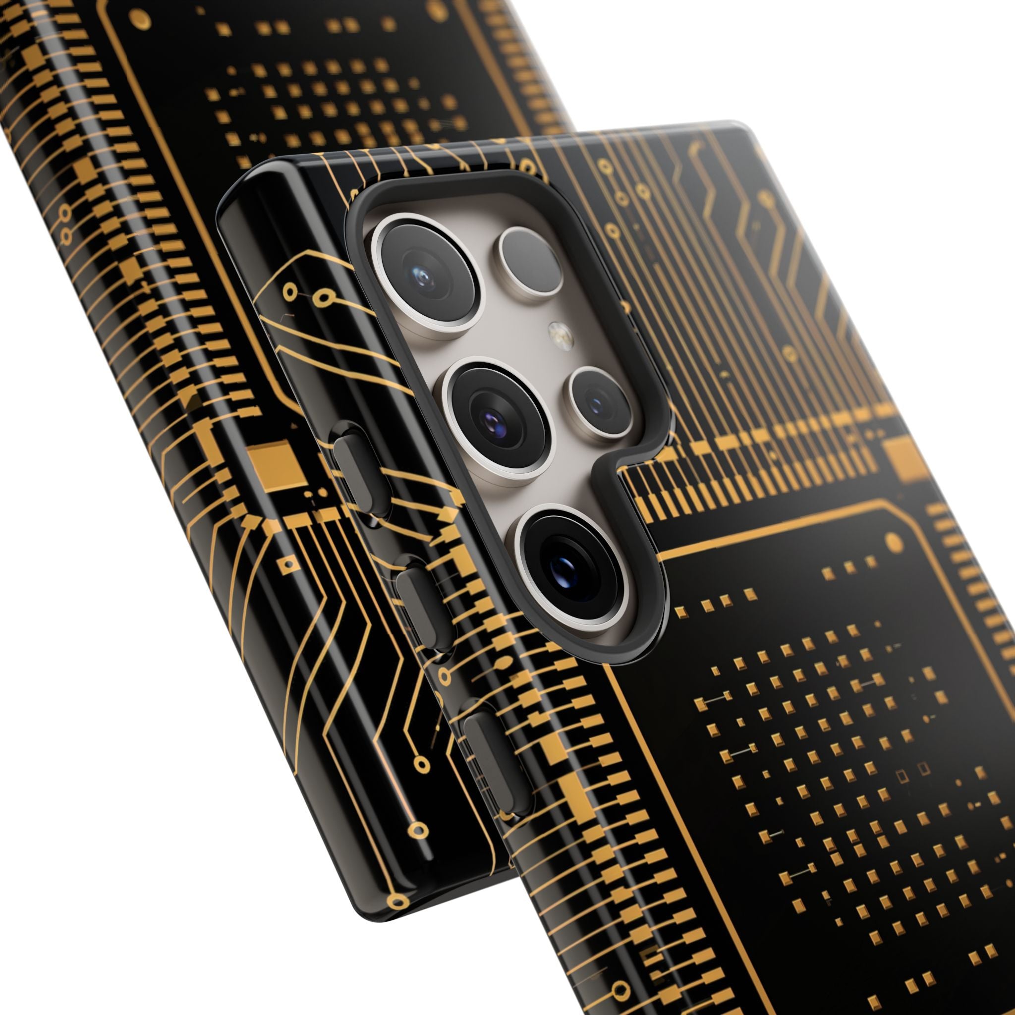 Gold Tough Phone Case for Samsung - Cyber Gold Processor