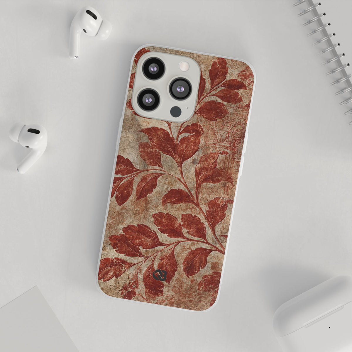 Terracotta Botanical Fresco · Lite Phone Case for iPhone · Red