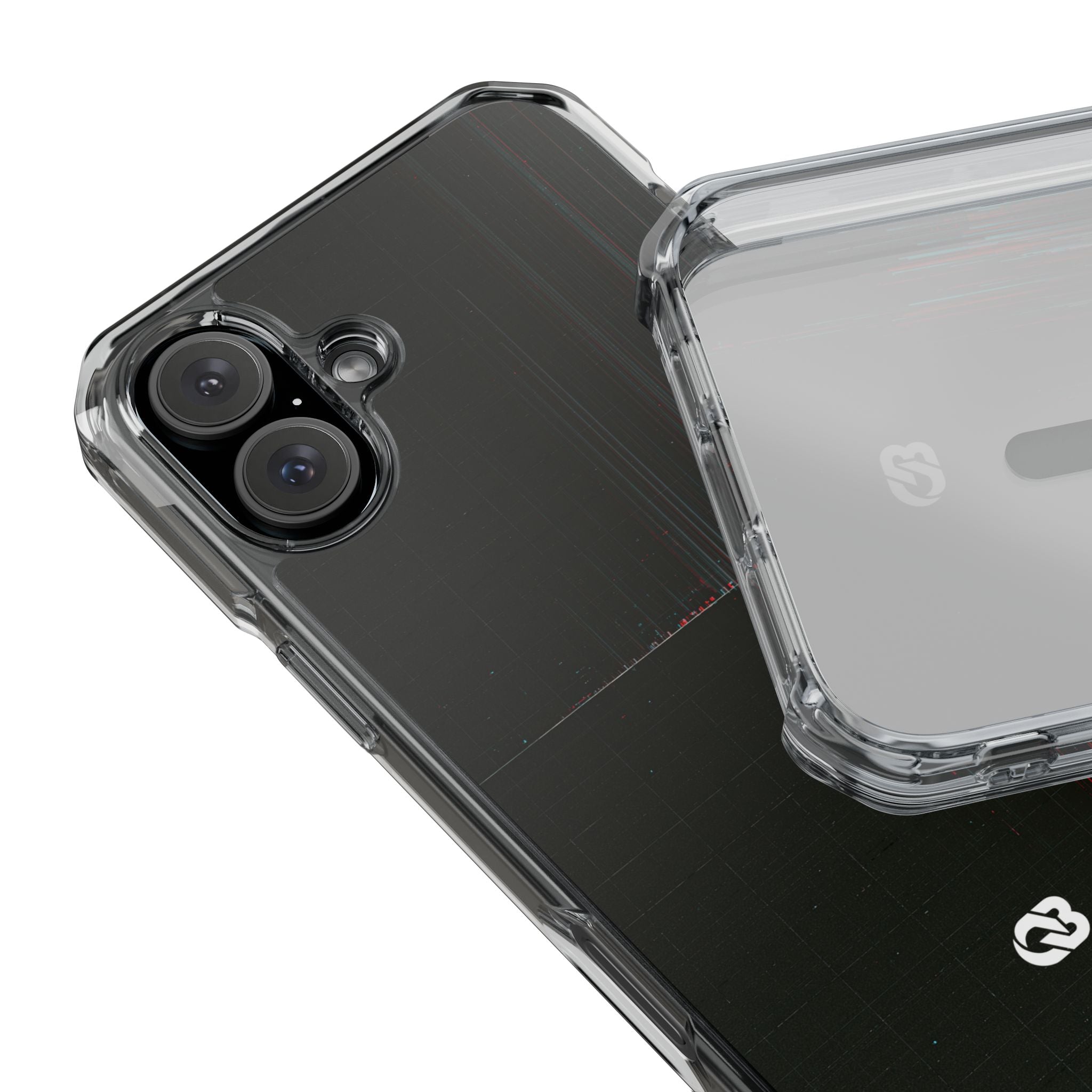 Black Impact MagSafe Phone Case for iPhone - Corrupted Data Stream