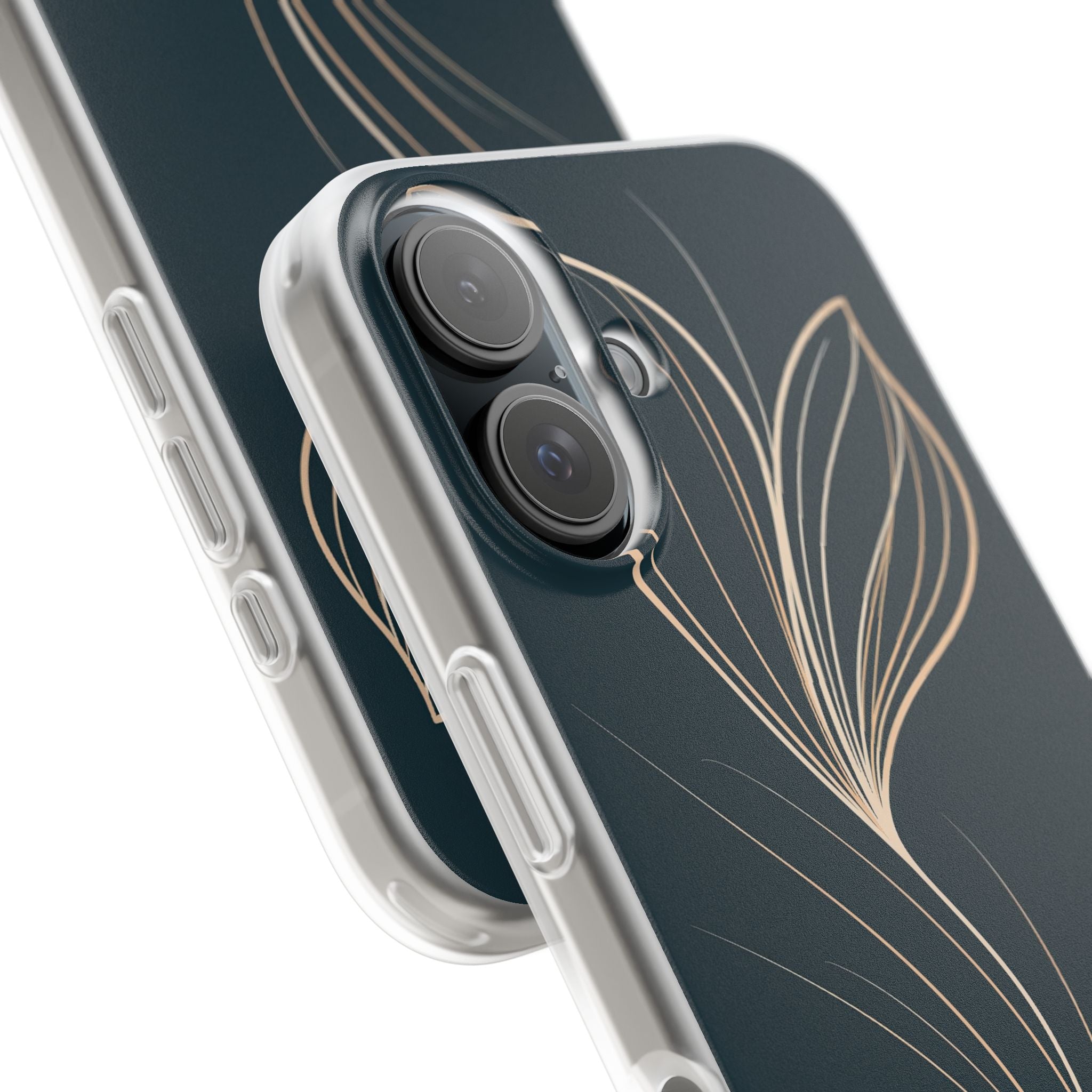 Teal Lite Phone Case for iPhone - Sandstone Silk Flora