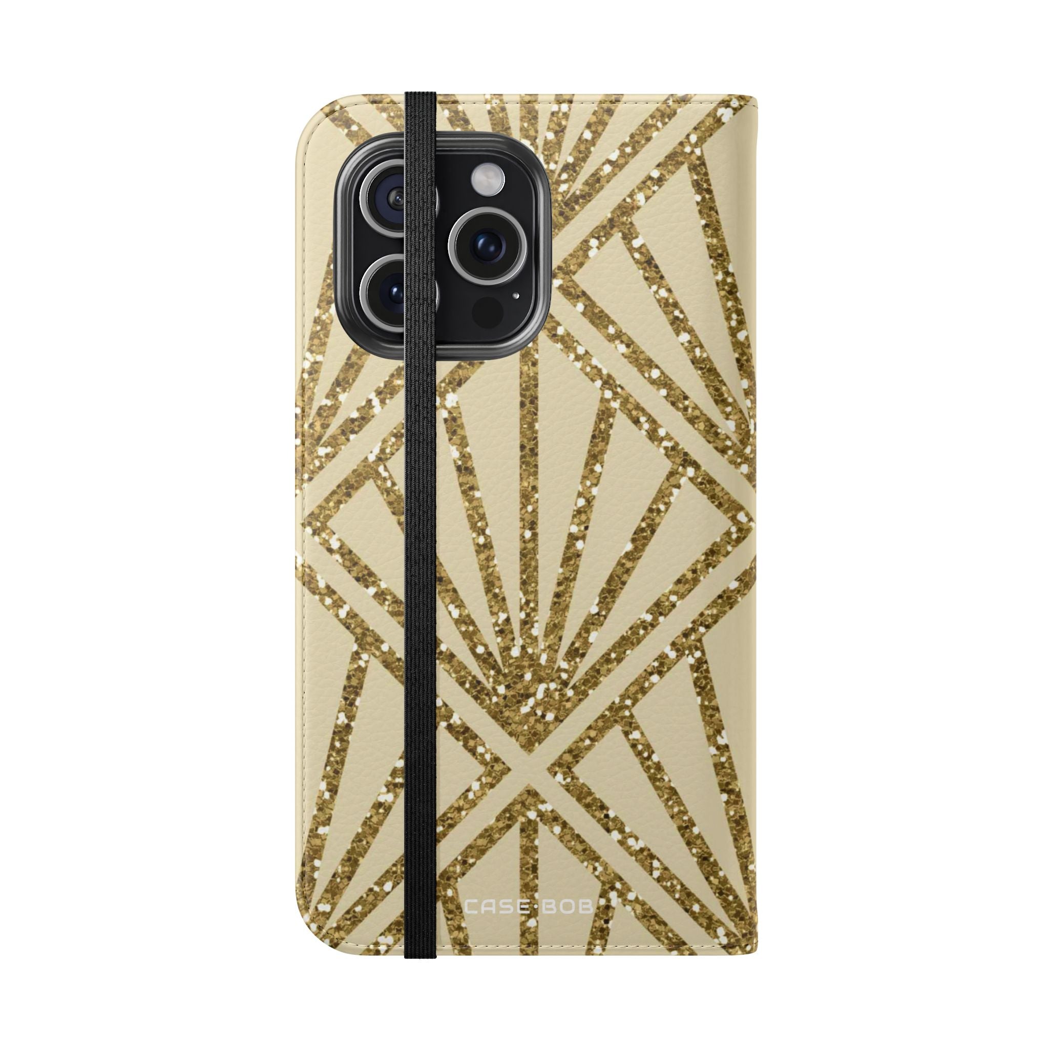 Golden Fan Sparkle - iPhone 15 Pro Max Case - Wallet