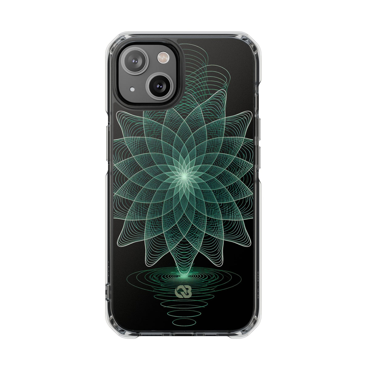 Green Impact MagSafe Phone Case for iPhone - Cyan Signal Bloom