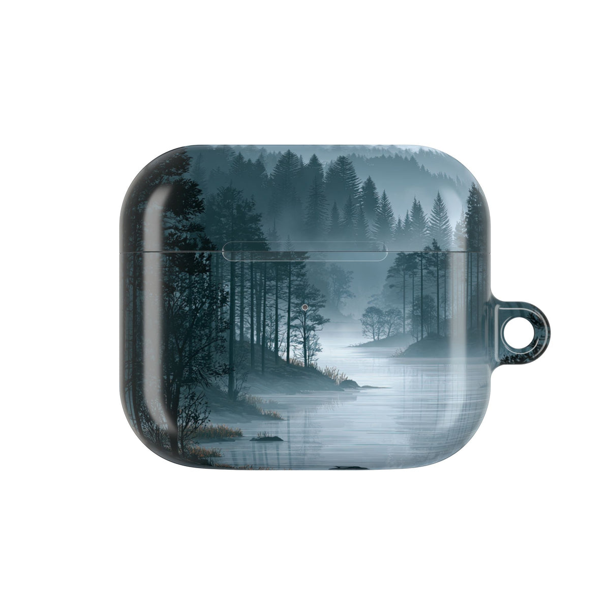 Silent Nordic Fjord · Hard Case for AirPods & AirPods Pro · Blue