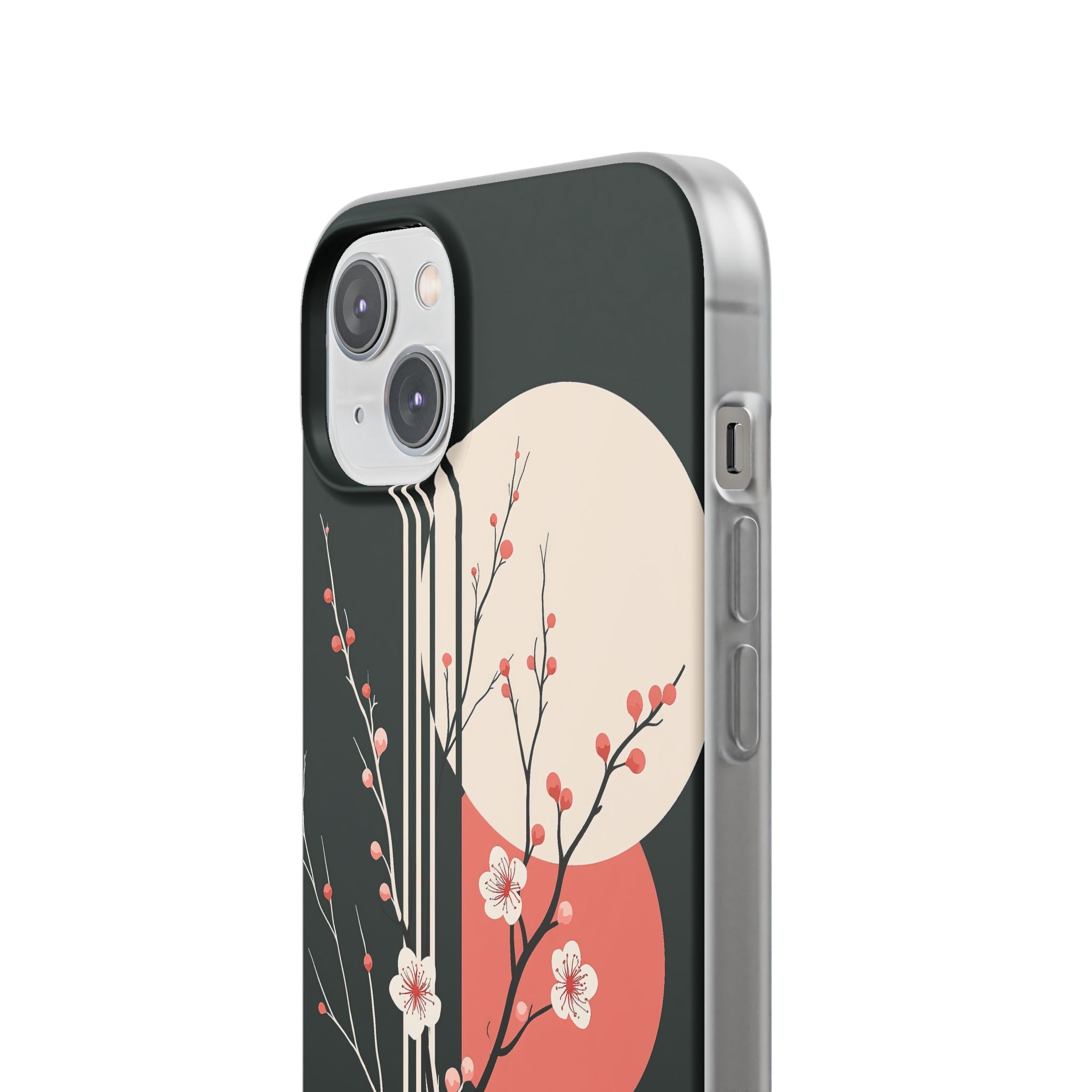 Black Lite Phone Case for iPhone - Kyoto Midnight Blossom