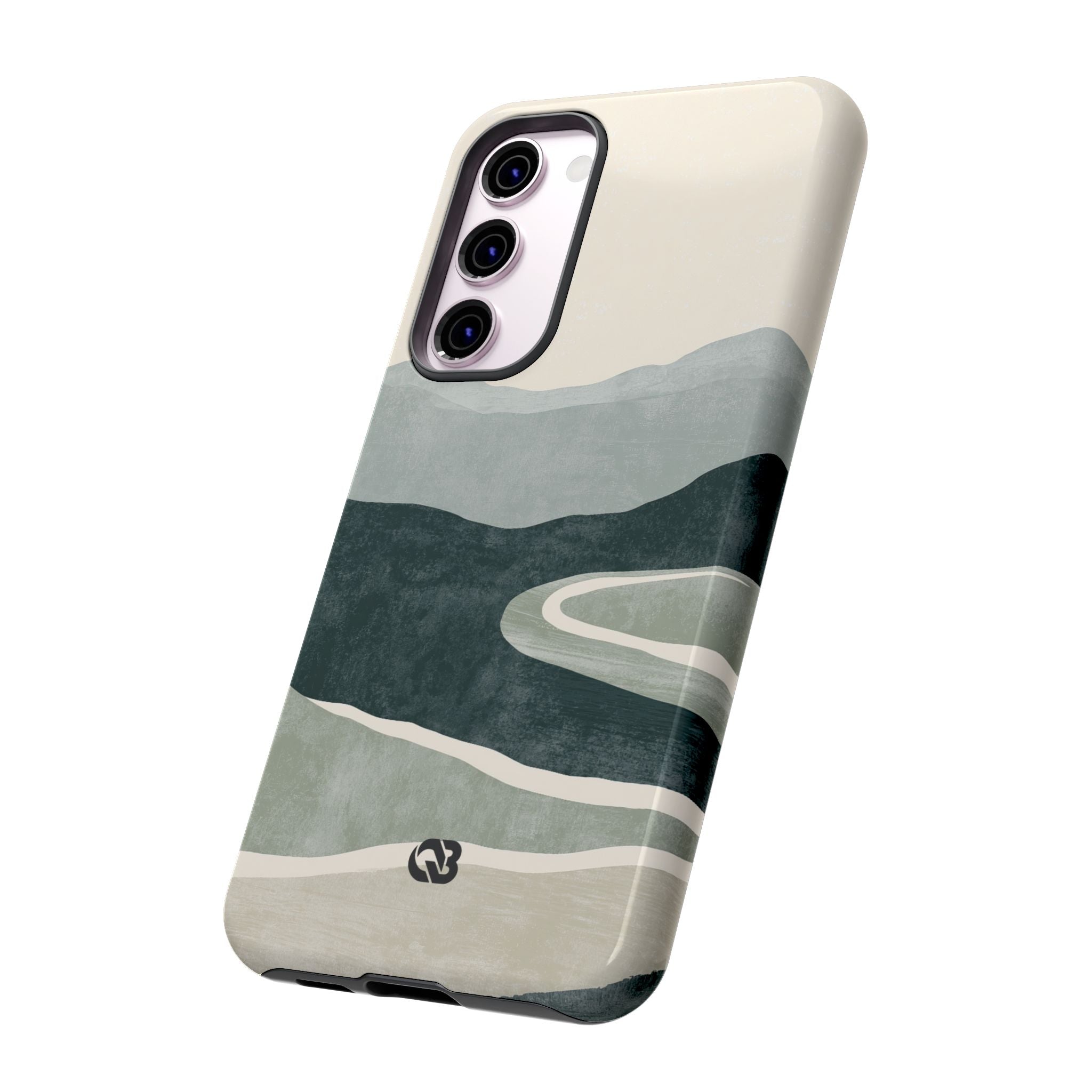 Green Tough Phone Case for Samsung - Misty Sage Valley