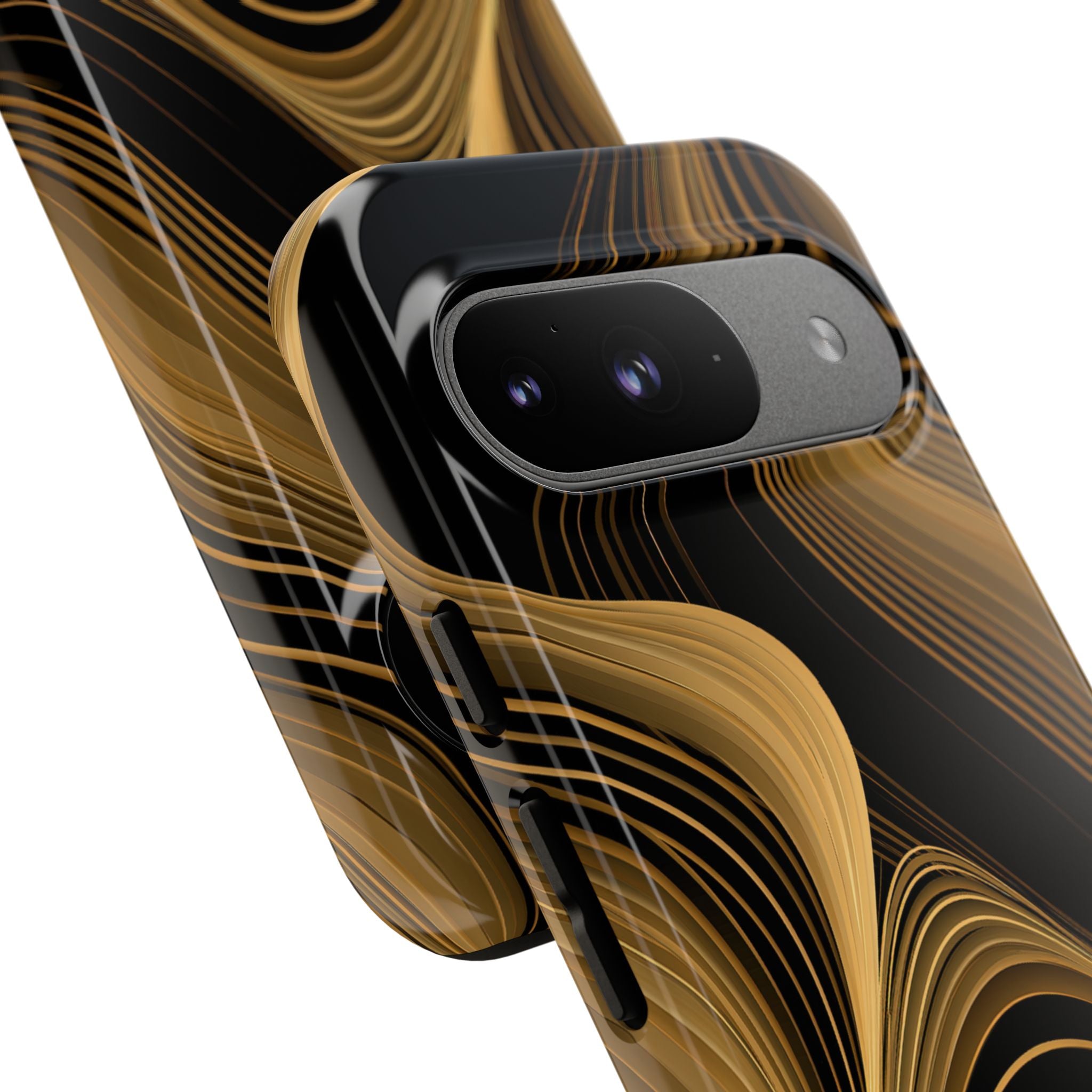 Gold Tough Phone Case for Google Pixel - Molten Copper Strands