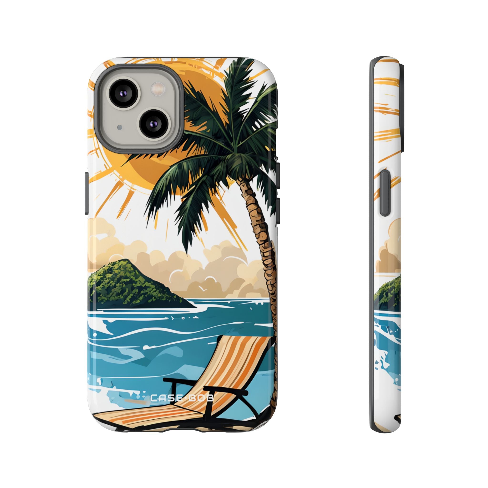 Sunny Palm Breeze iPhone 14 Case - Tough