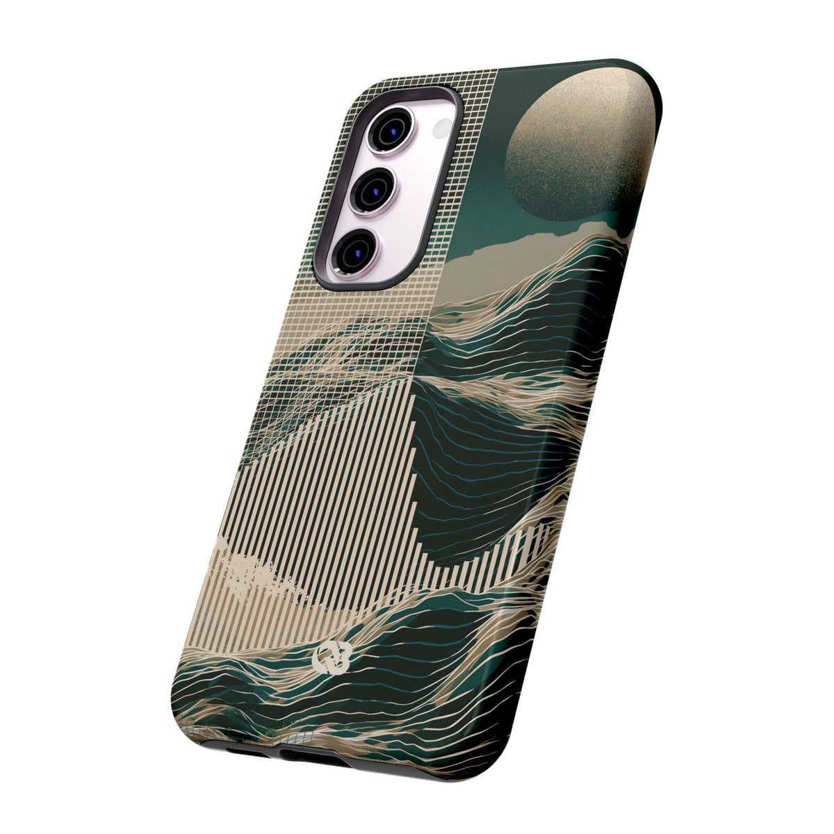 Green Tough Phone Case for Samsung - Lunar Moss Topography
