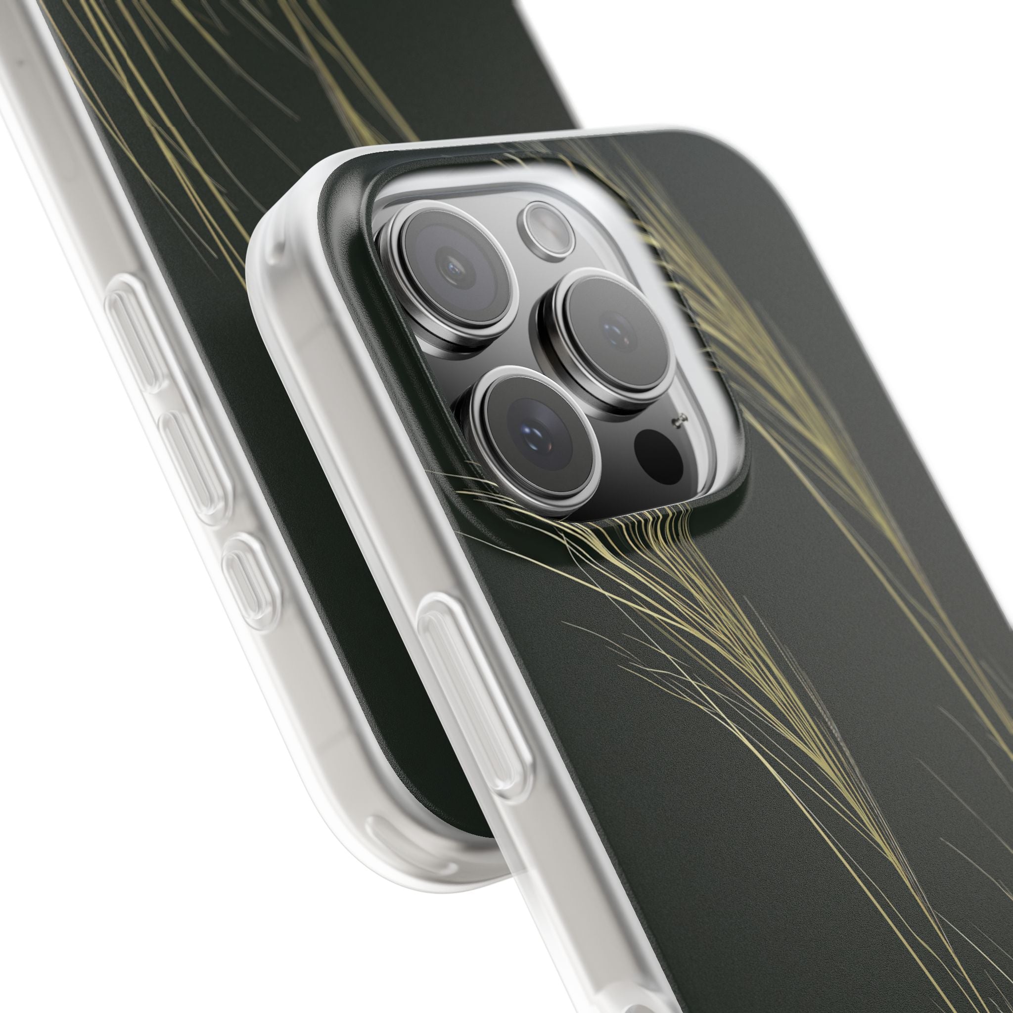 Green Lite Phone Case for iPhone - Midnight Gilded Grass