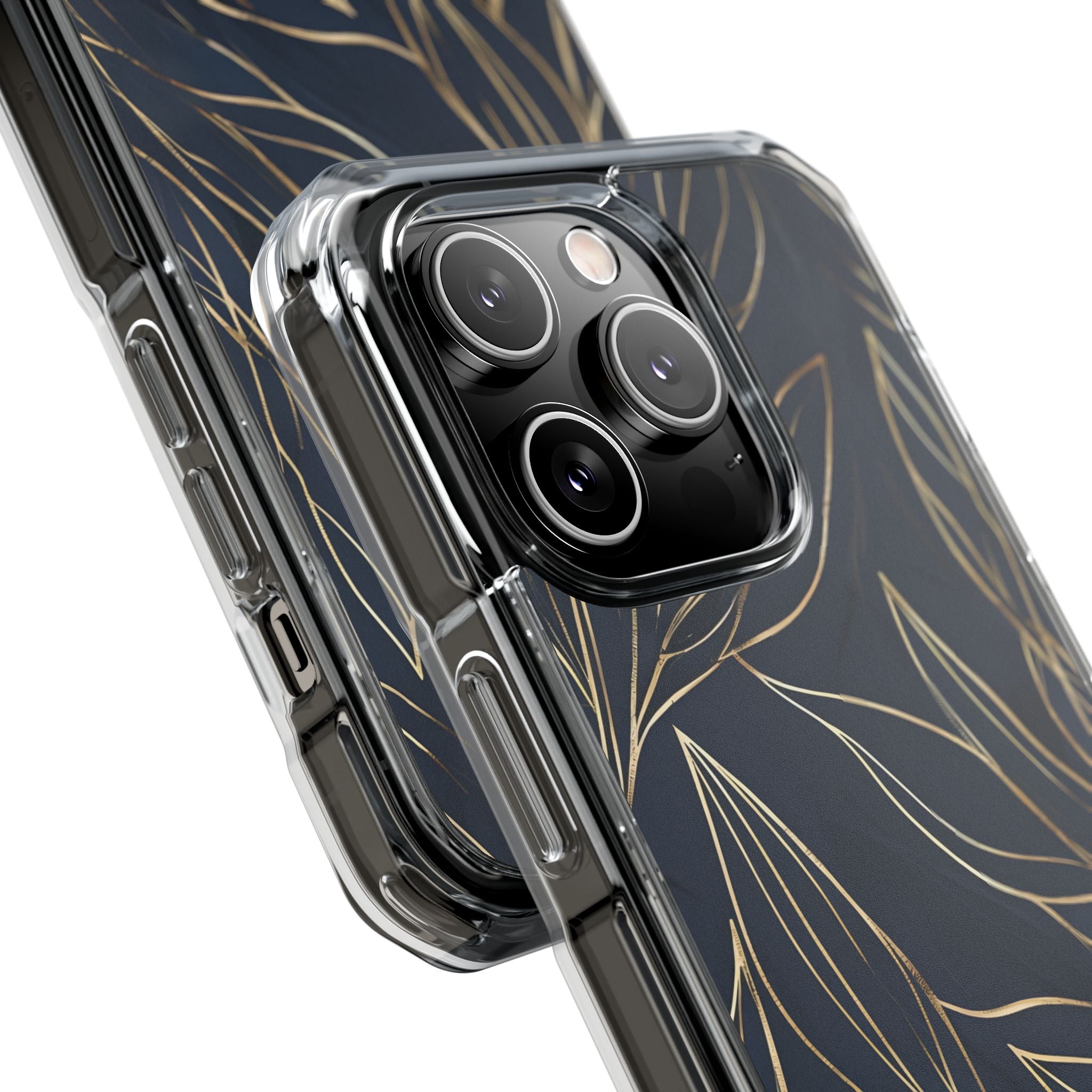 Gilded Navy Foliage · Impact Custodia per iPhone · Magsafe