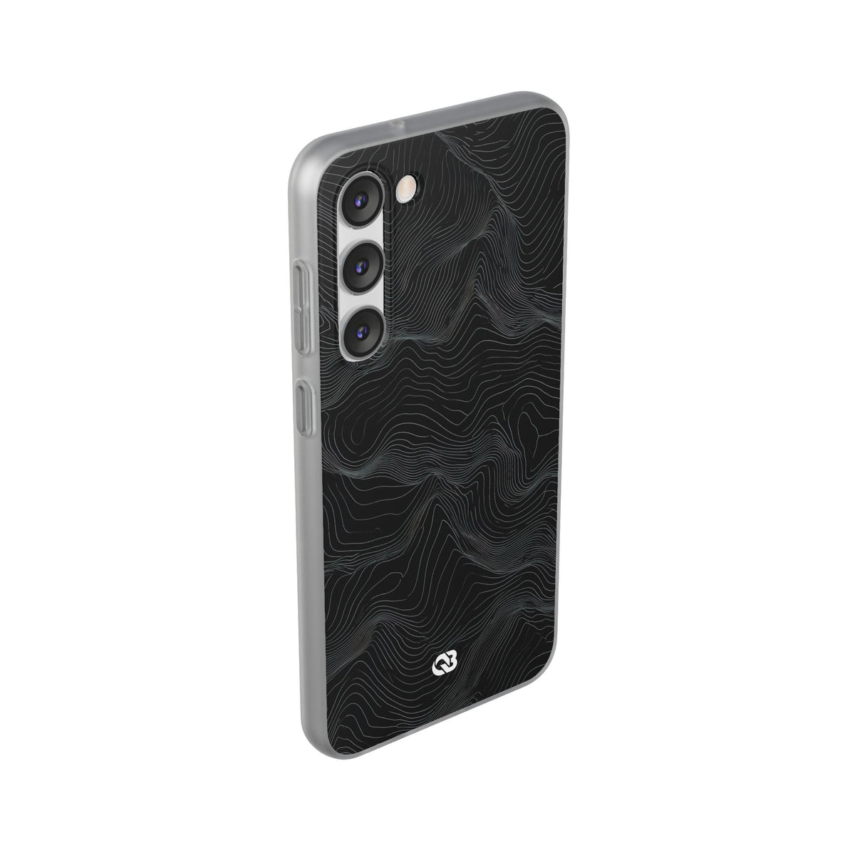 Black Lite Phone Case for Samsung - Obsidian Topo Wireframe