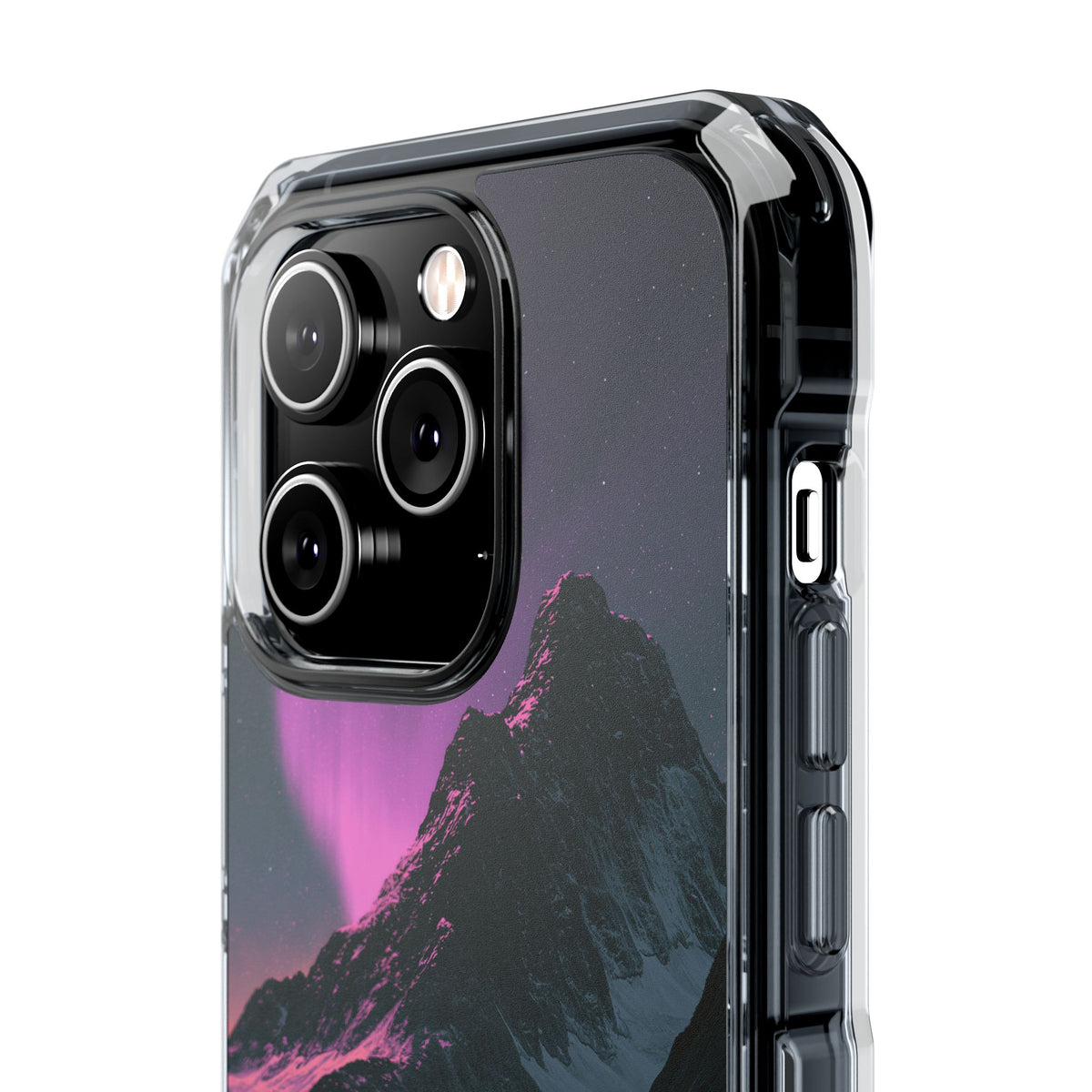 Arctic Aurora Summit · Clear Impact Magnetic Phone Case for iPhone · Black