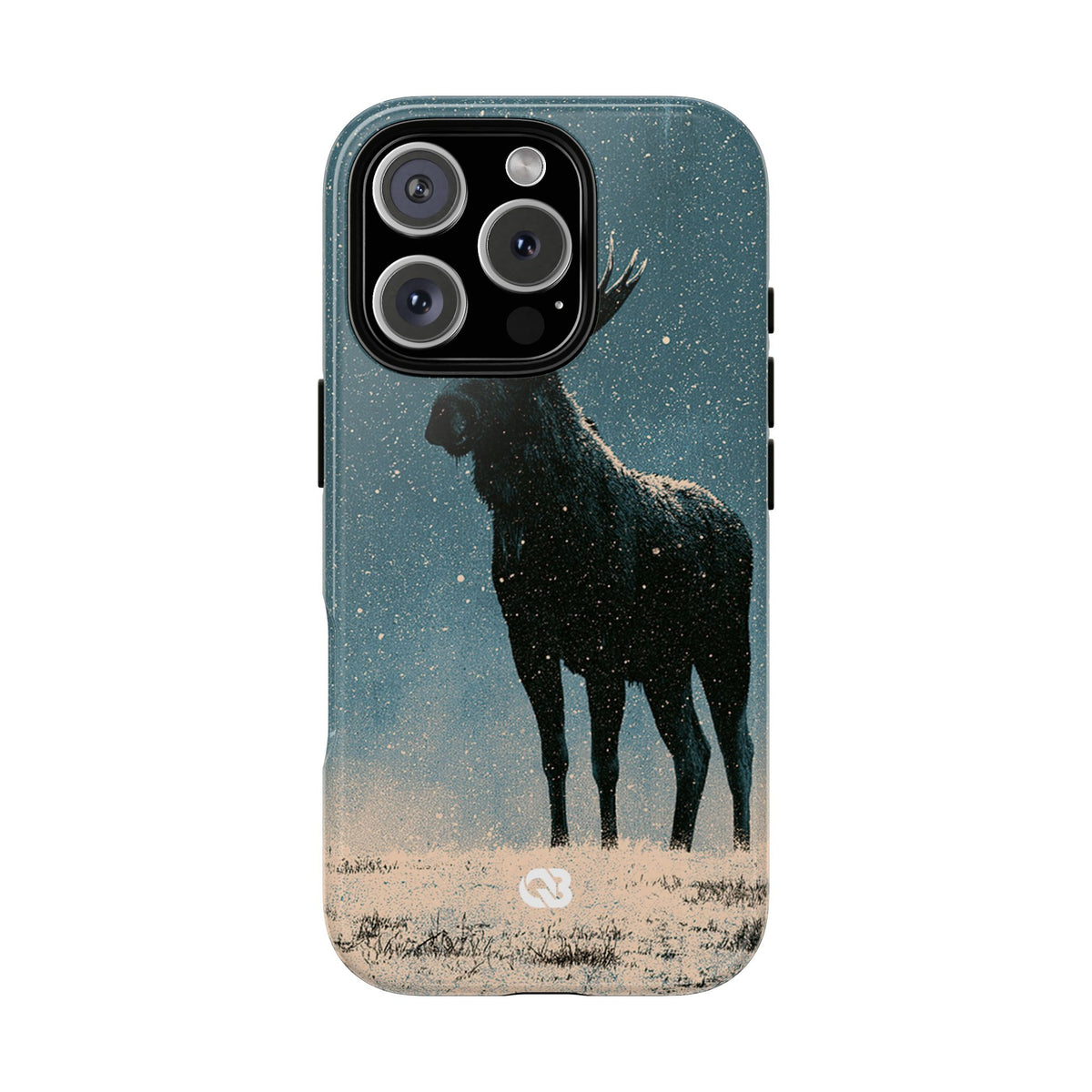 Nordic Boreal Moose · Tough Phone Case for iPhone · Blue