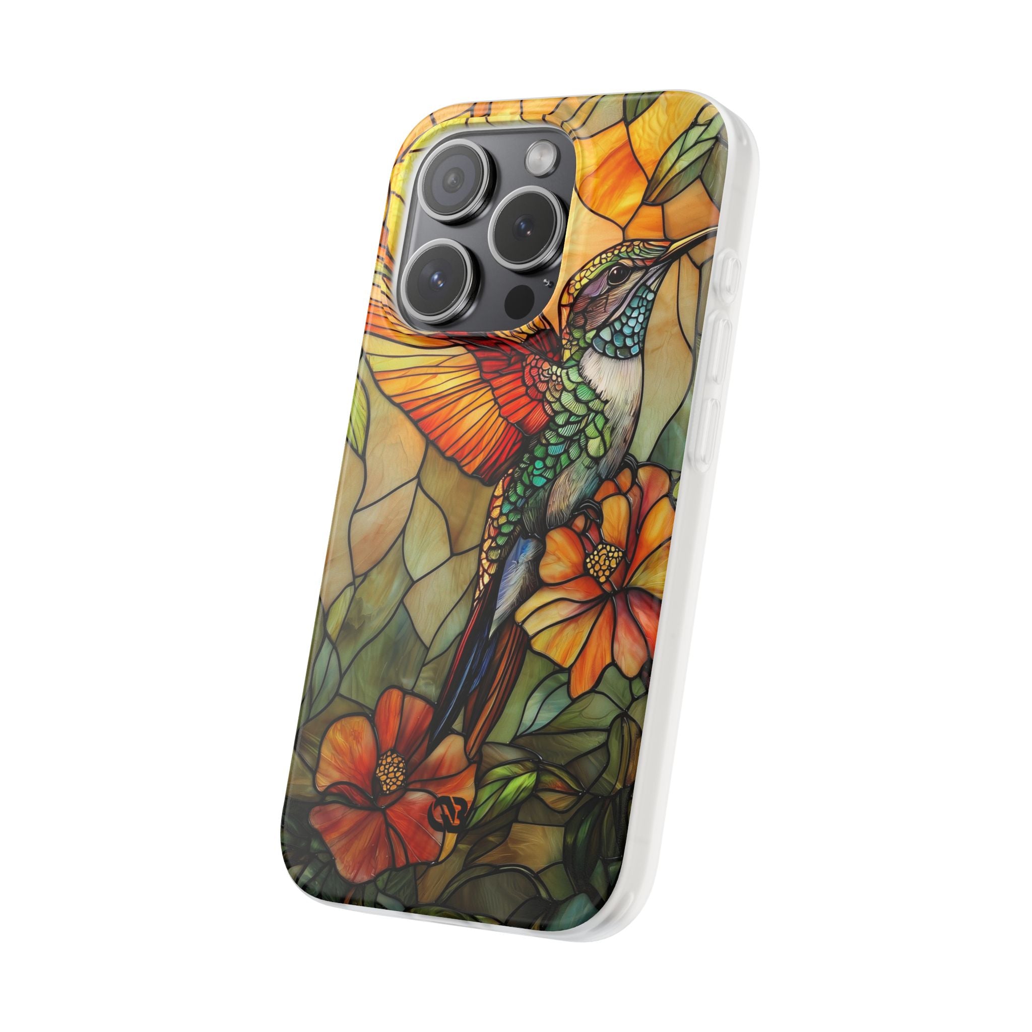 Amber Glass Hummingbird · Soft Phone Case for iPhone