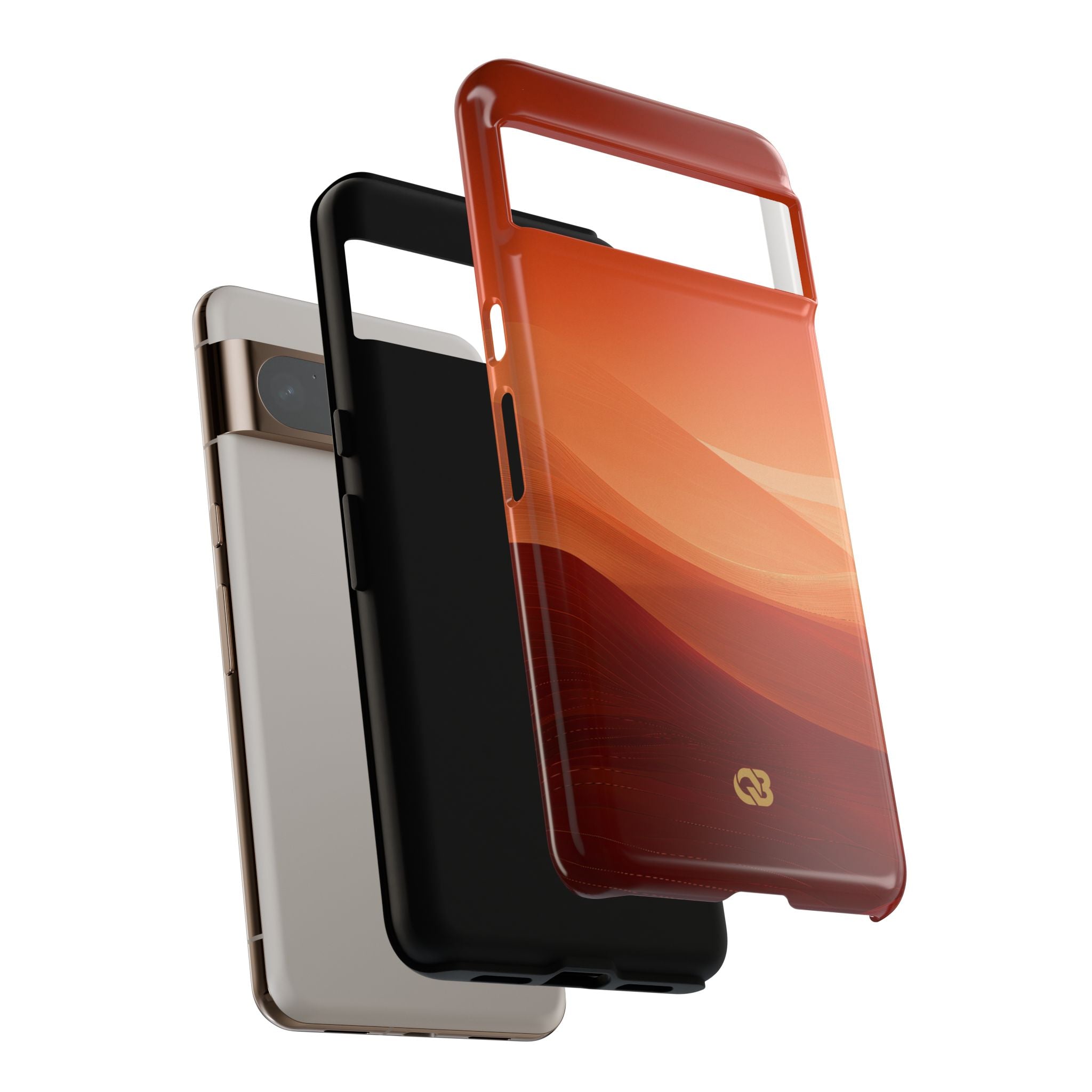 Orange Tough Phone Case for Google Pixel - Crimson Dune Gradient