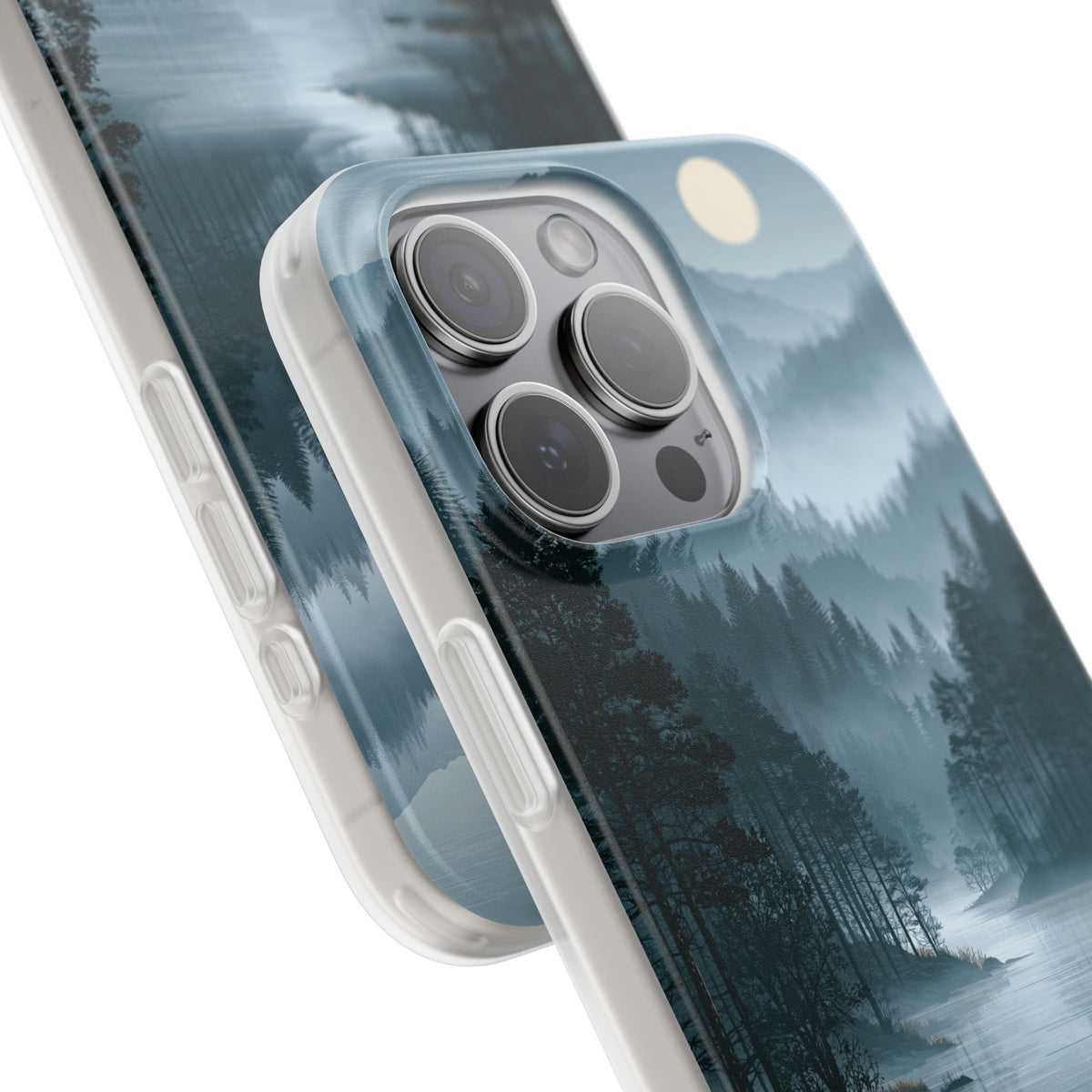 Silent Nordic Fjord · Lite Phone Case for iPhone · Blue