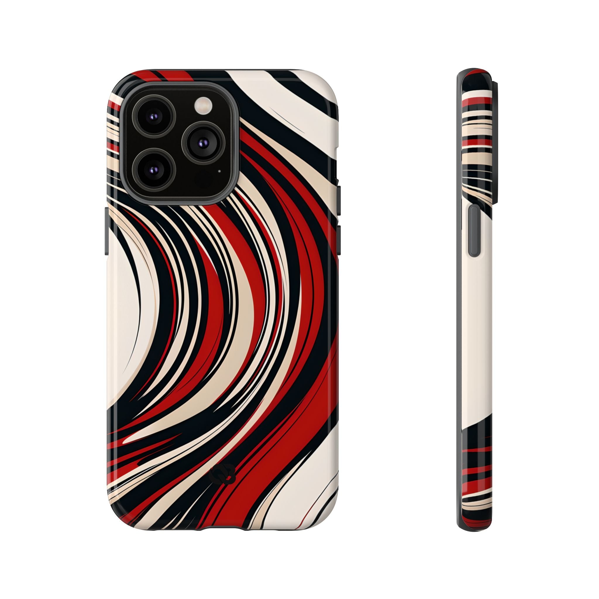 Karmesin Fluss Wellen · Tough Handyhülle für iPhone