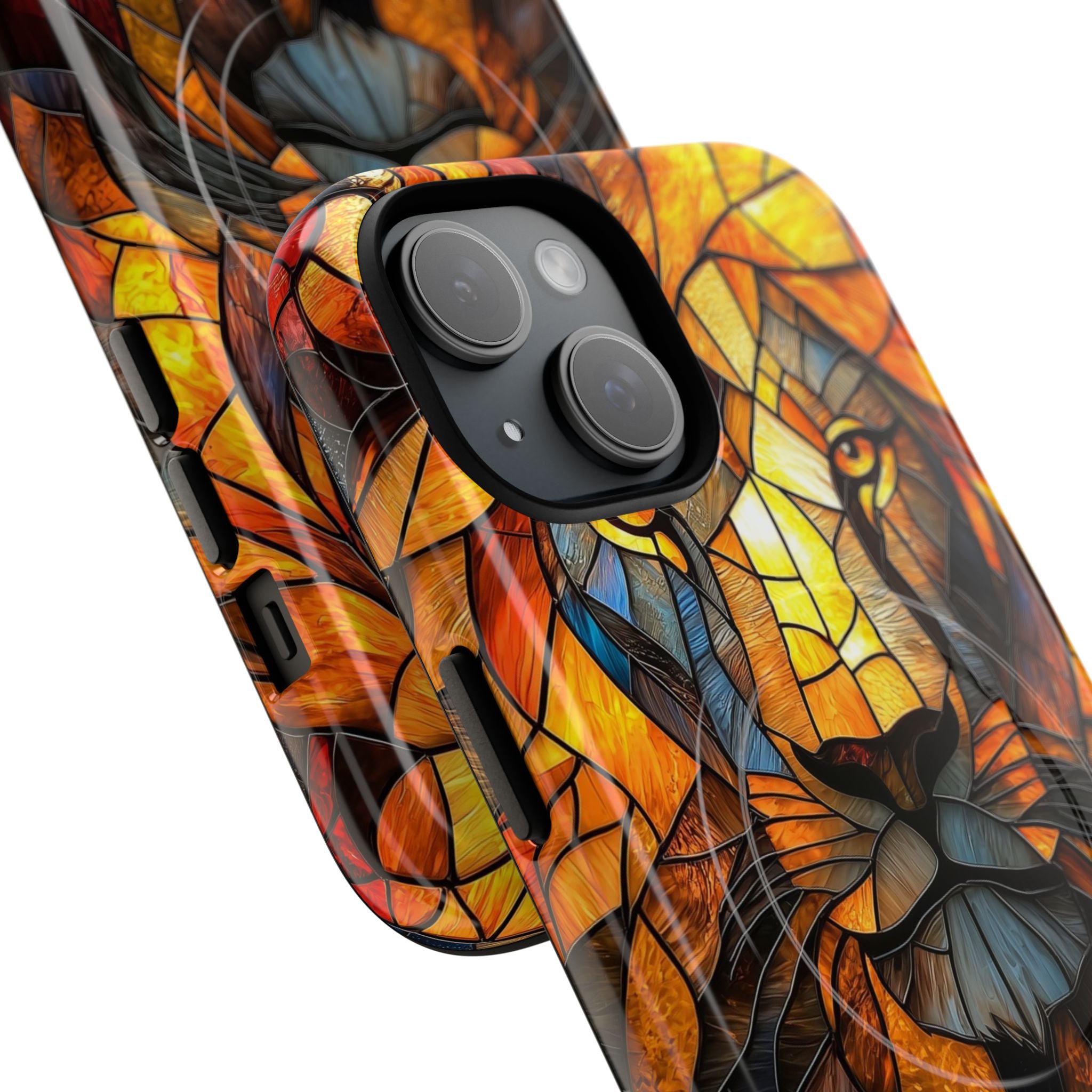 Amber Glass Lion · Tough+ Handyhülle für iPhone · Magsafe