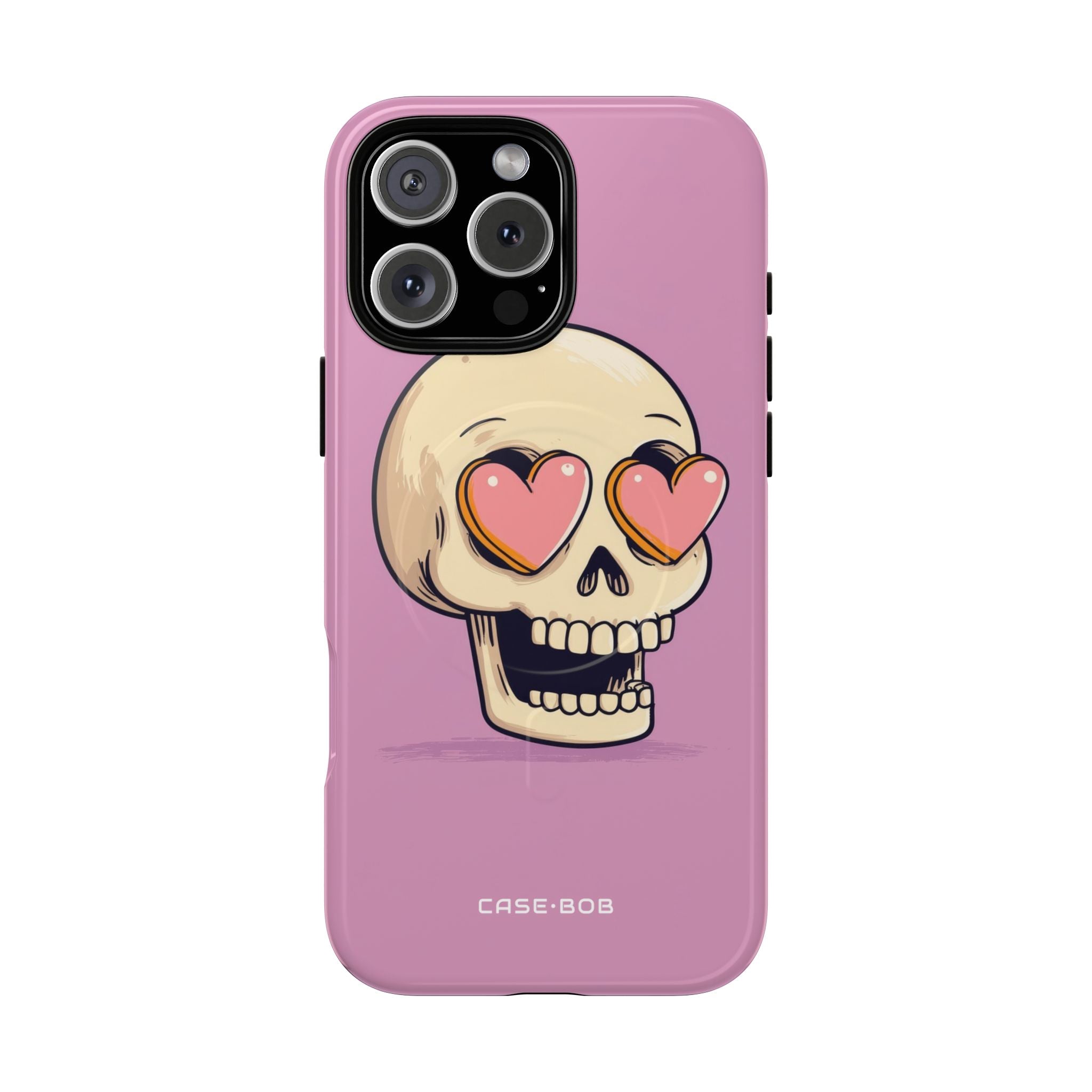 Heart Eyed Skull iPhone 16 Pro Max Case - Tough+