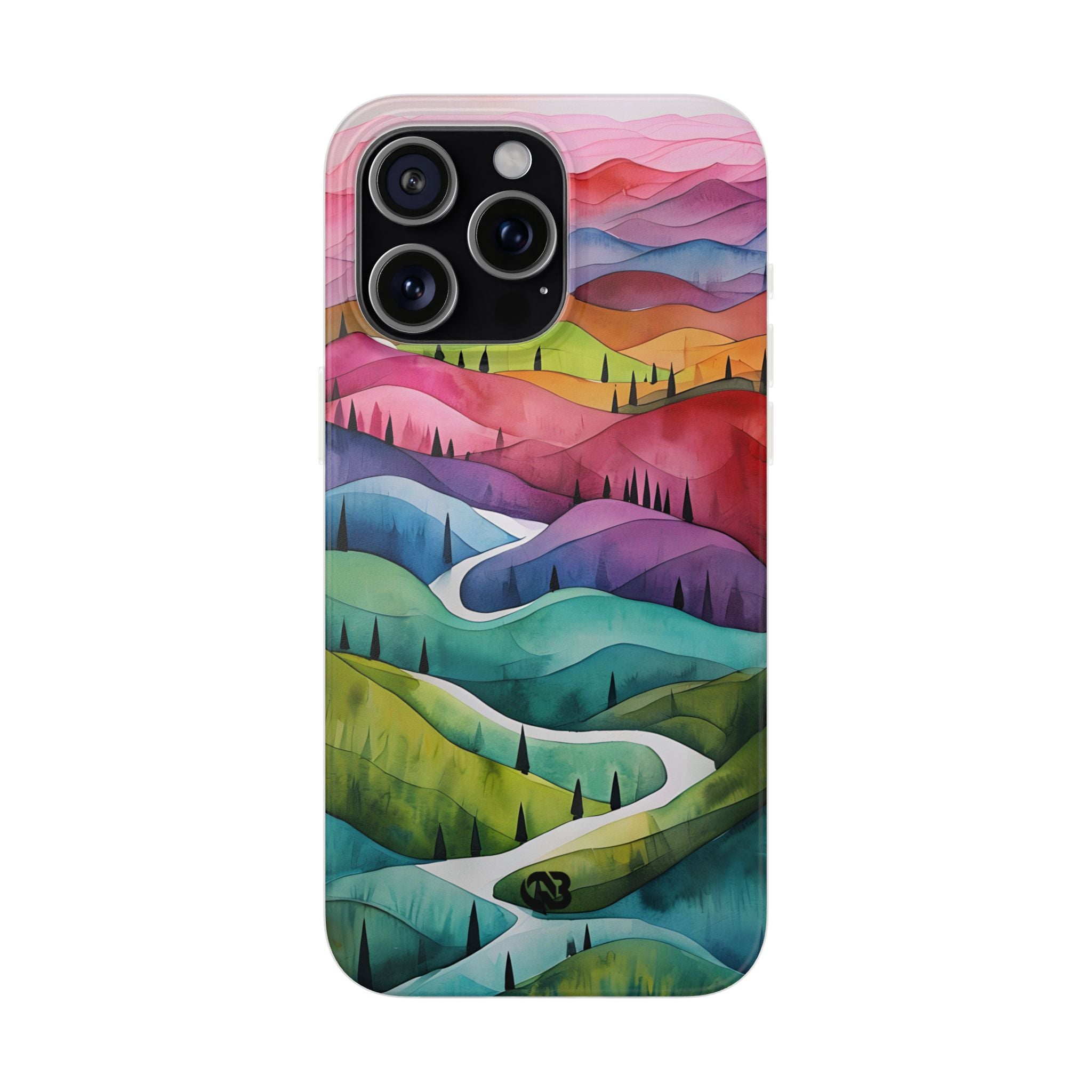 Fluid Rainbow Ridge · Soft Hoesje voor iPhone